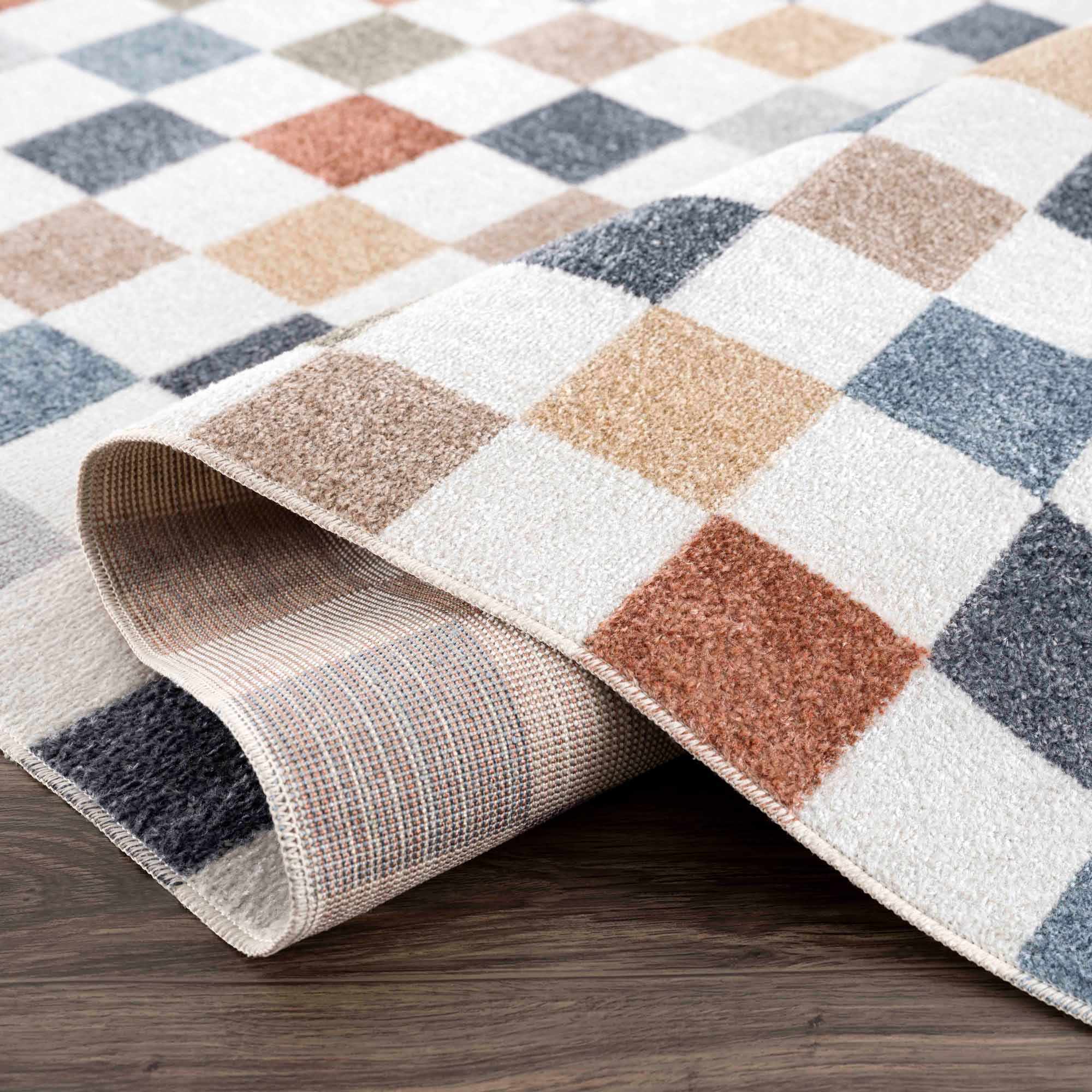 Alie Colorful Checkered Washable Rug - Decor Addict, LLC