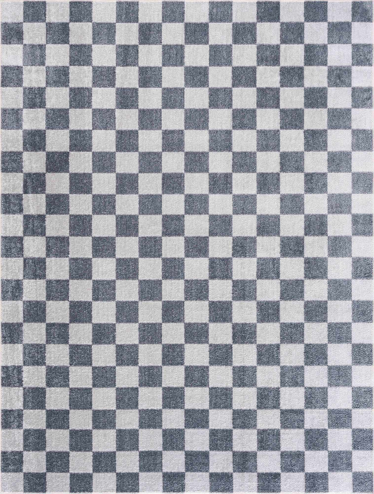 Alie Gray Checkered Washable Area Rug - Decor Addict, LLC