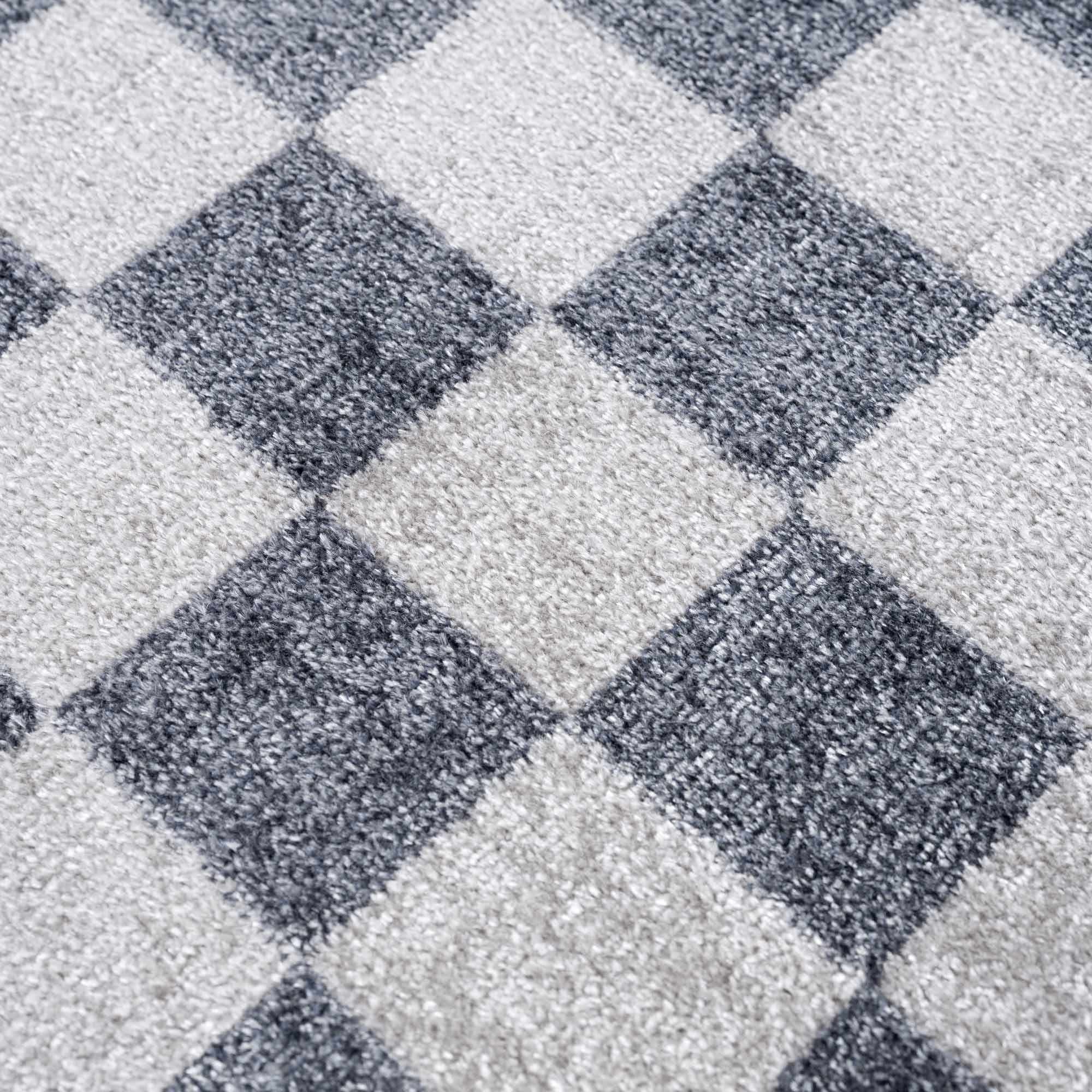 Alie Gray Checkered Washable Area Rug - Decor Addict, LLC