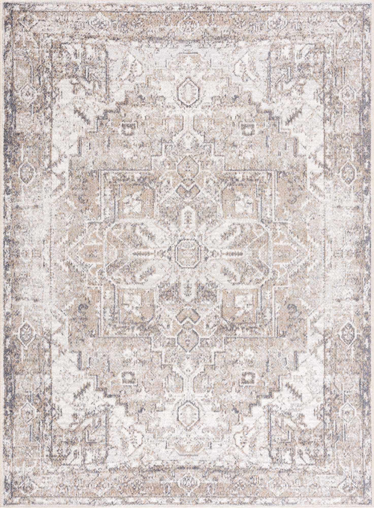 Hera Brown&Cream Washable Area Rug - Decor Addict, LLC