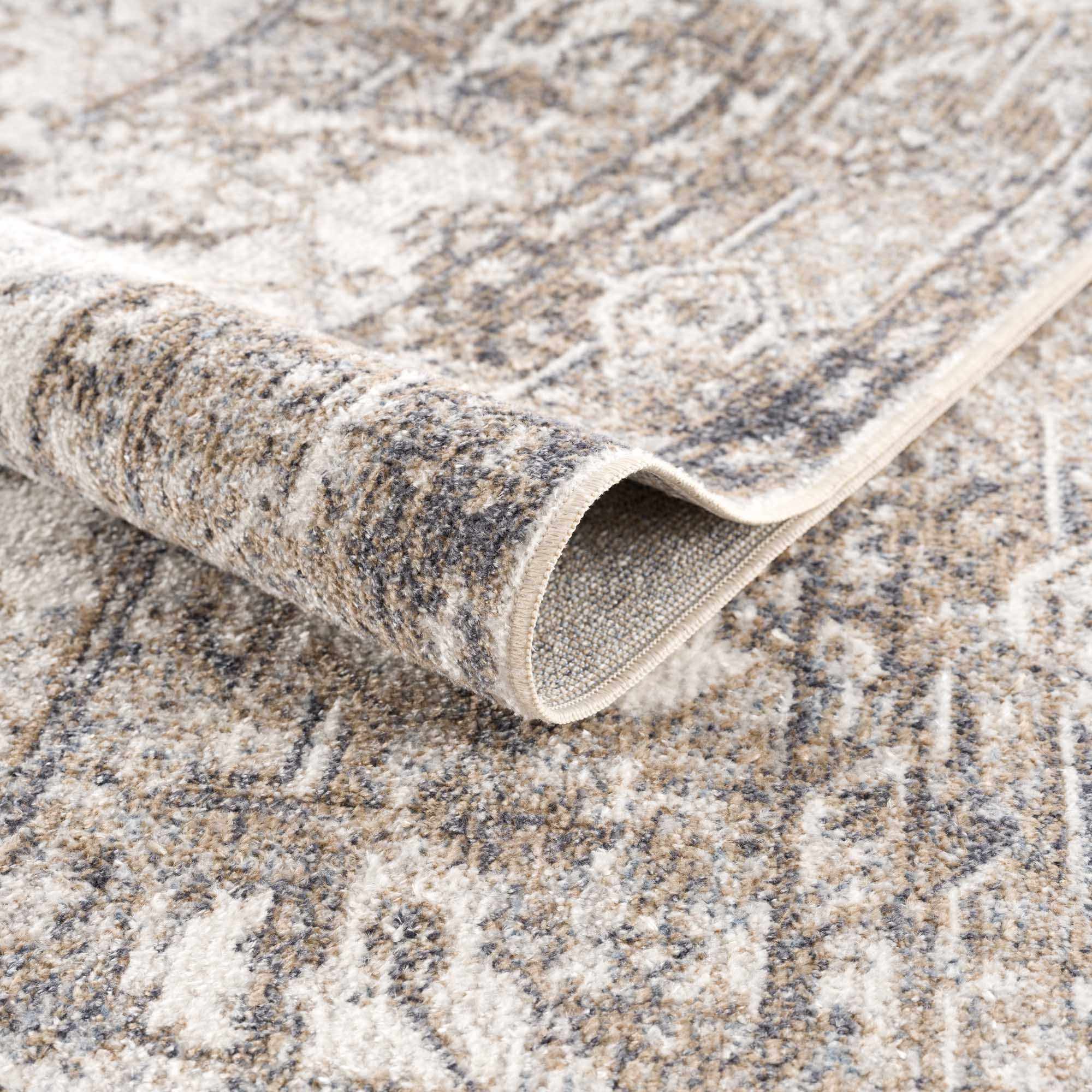 Hera Brown&Cream Washable Area Rug - Decor Addict, LLC