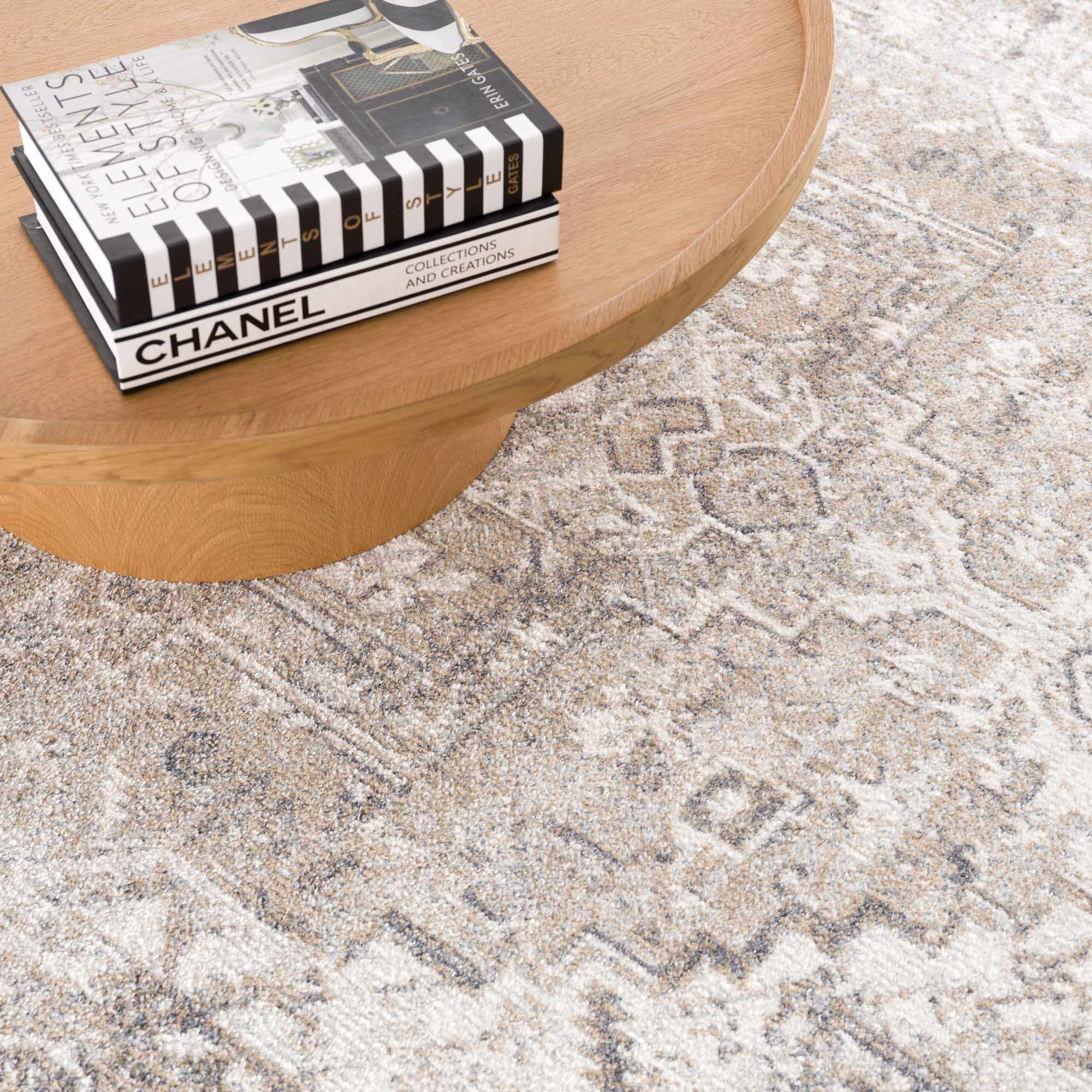 Hera Brown&Cream Washable Area Rug - Decor Addict, LLC