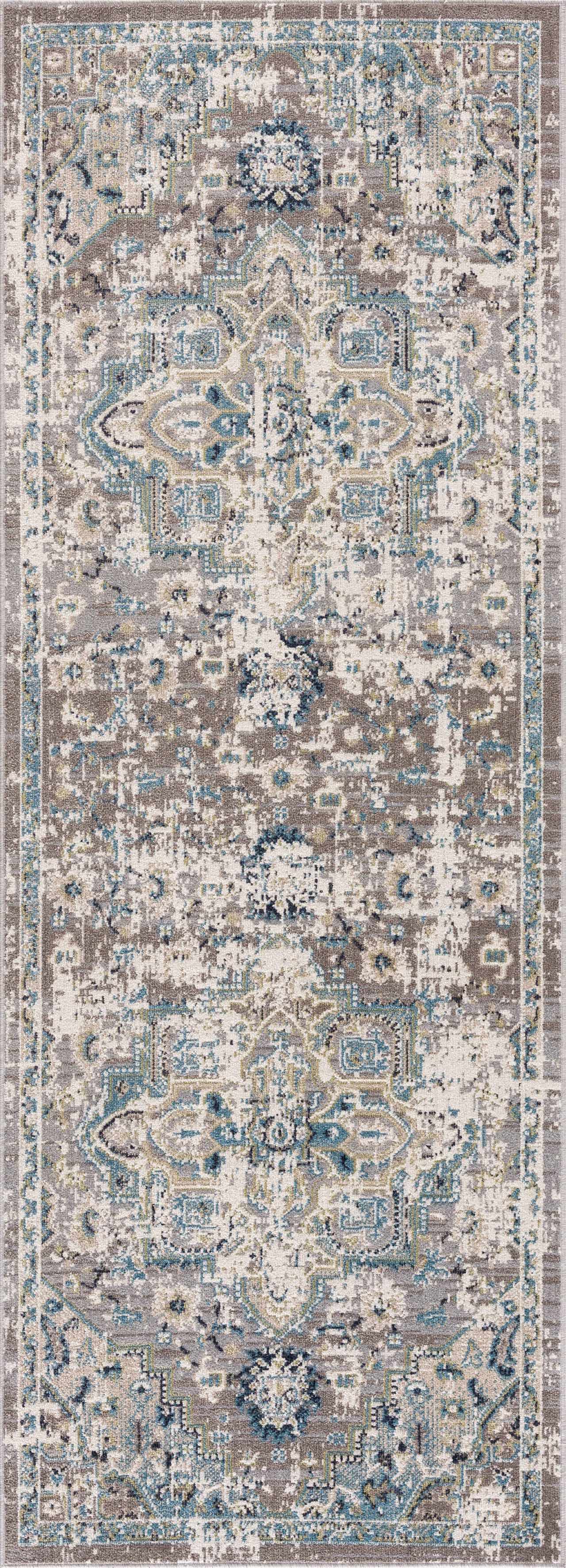 Cabacungan Gray & Blue Washable Area Rug - Decor Addict, LLC