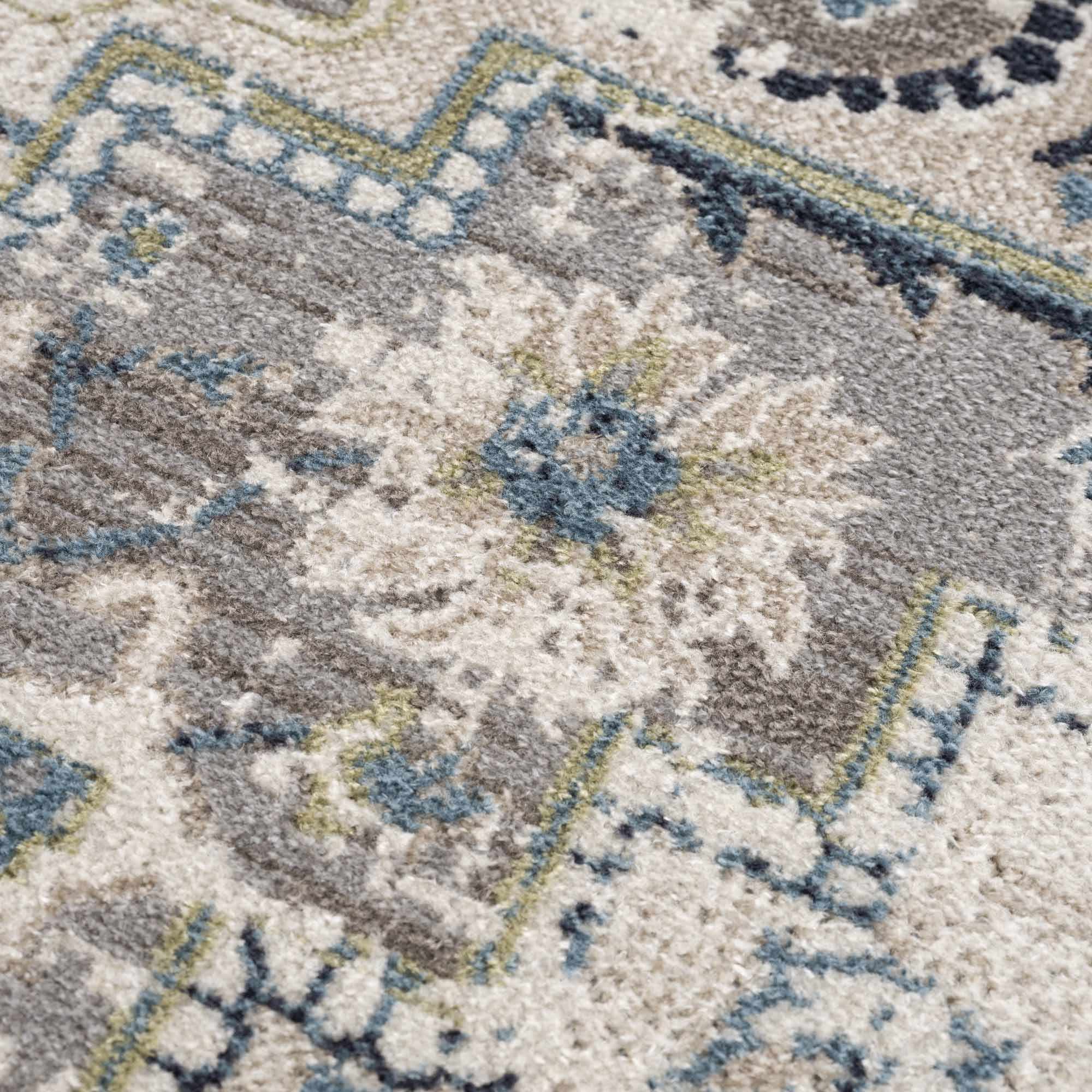 Cabacungan Gray & Blue Washable Area Rug - Decor Addict, LLC