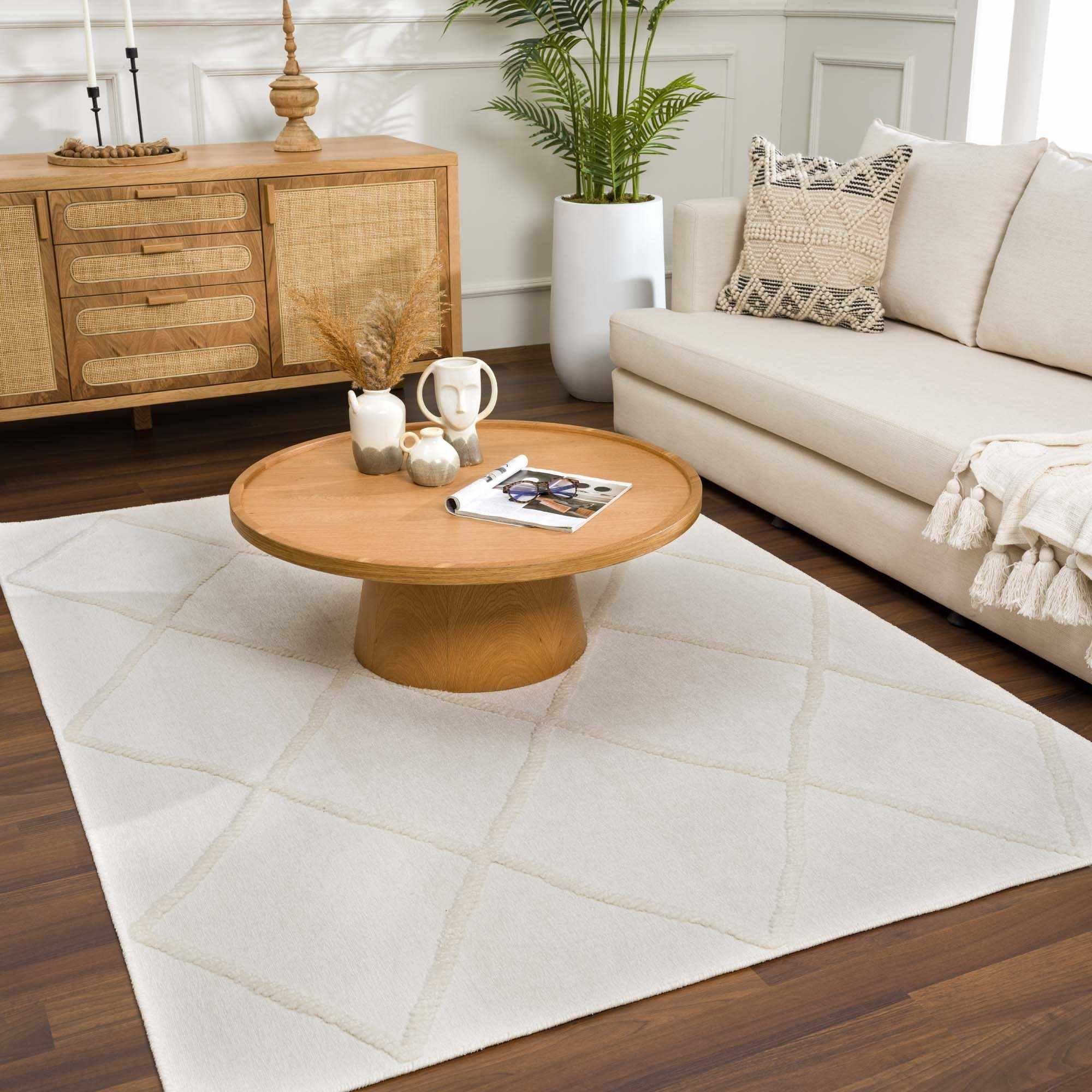 Amani White Washable Area Rug - Decor Addict, LLC