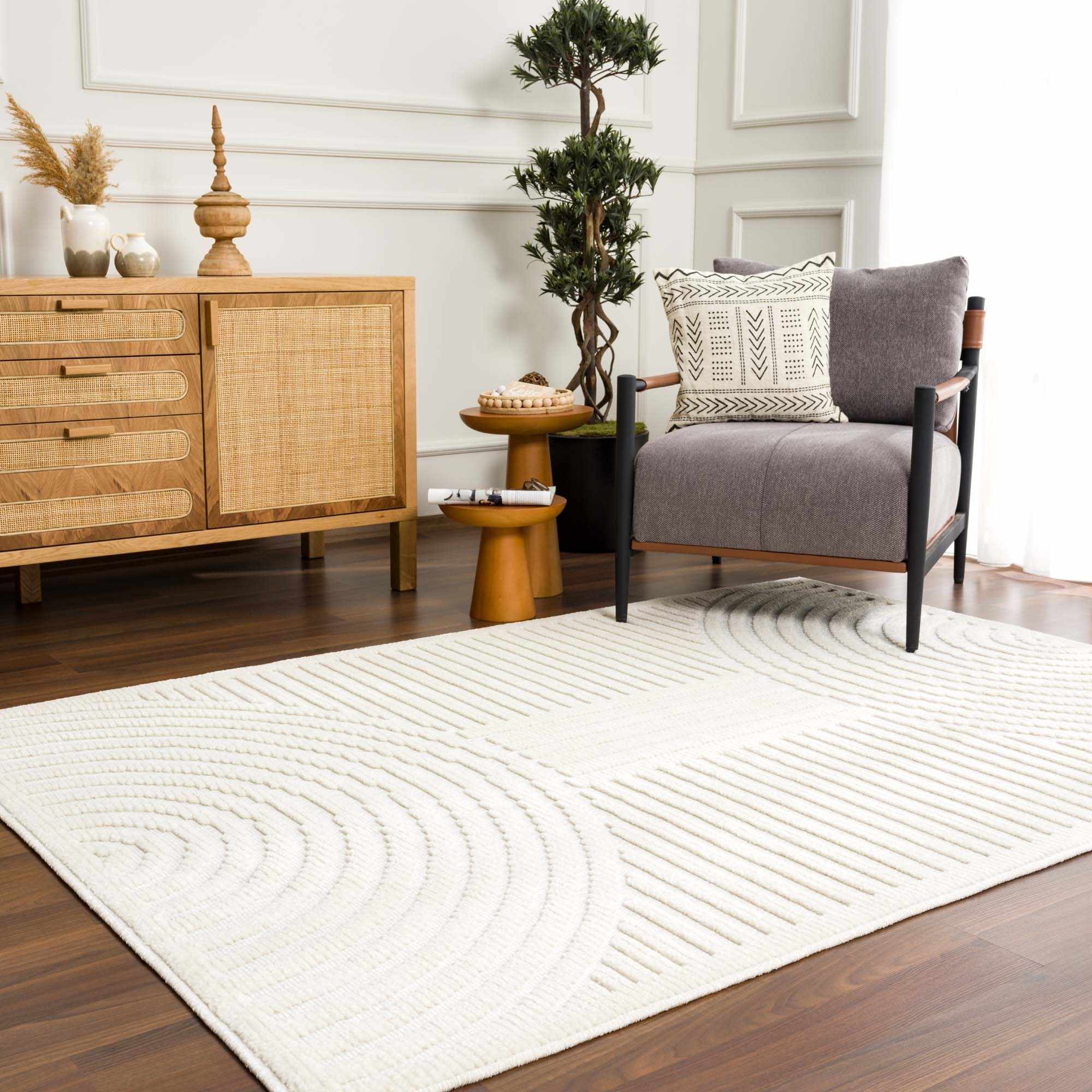Deron White Washable Area Rug - Decor Addict, LLC