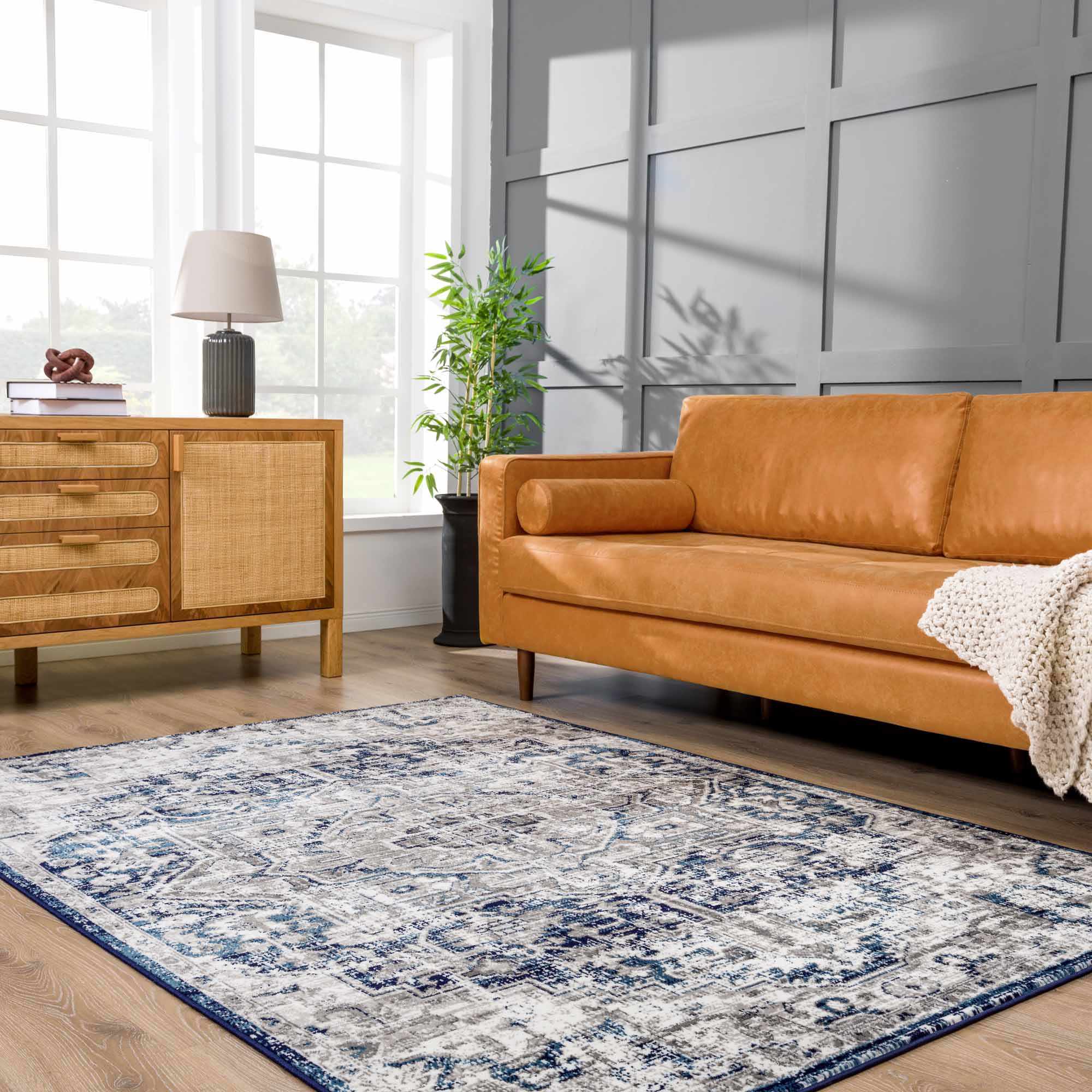 Buenaventura Navy Area Rug - Decor Addict, LLC