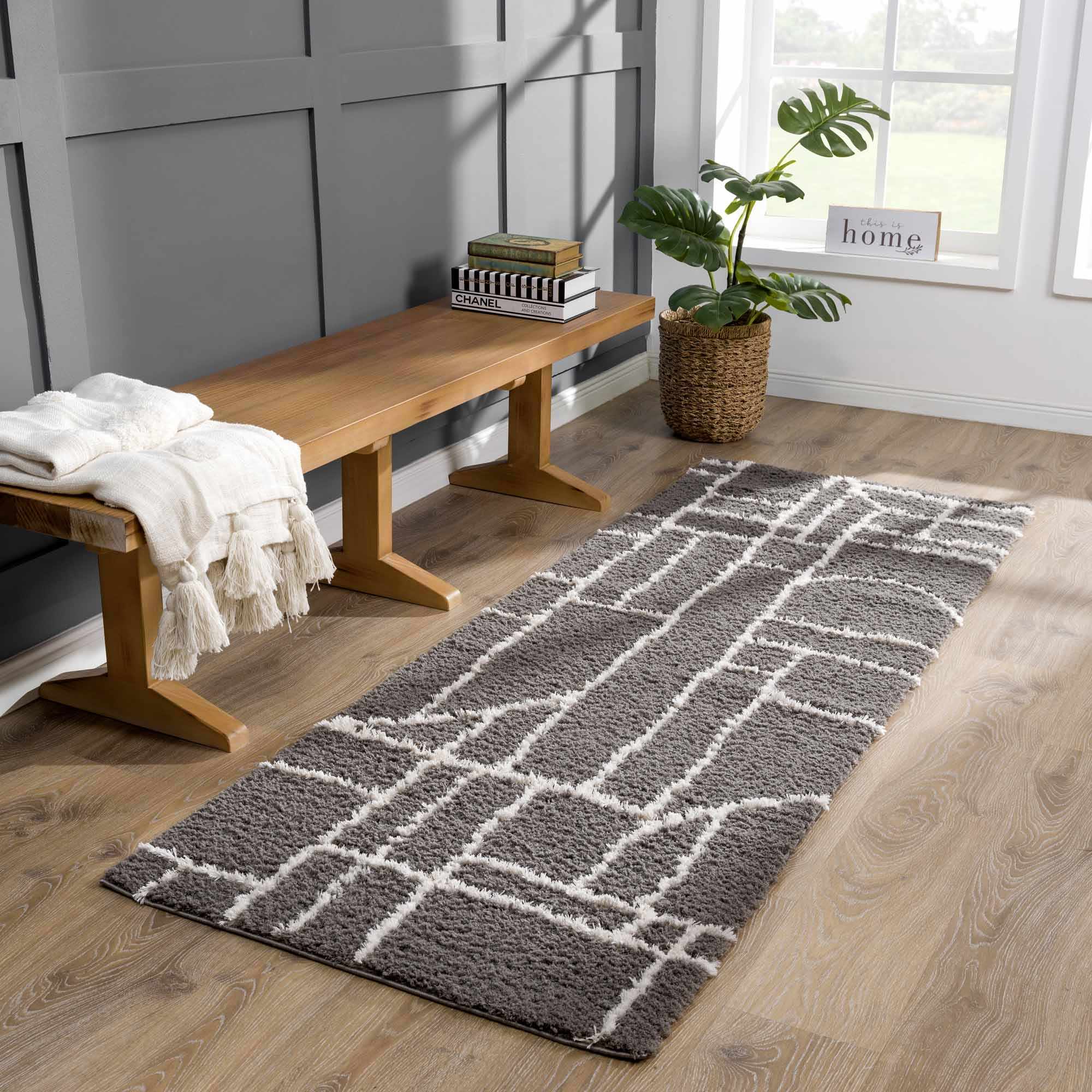 Andia Charcoal Area Rug - Decor Addict, LLC