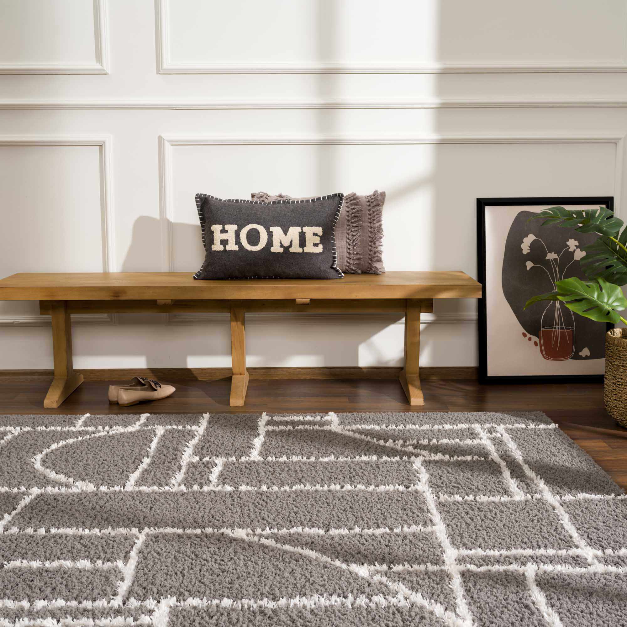 Andia Charcoal Area Rug - Decor Addict, LLC