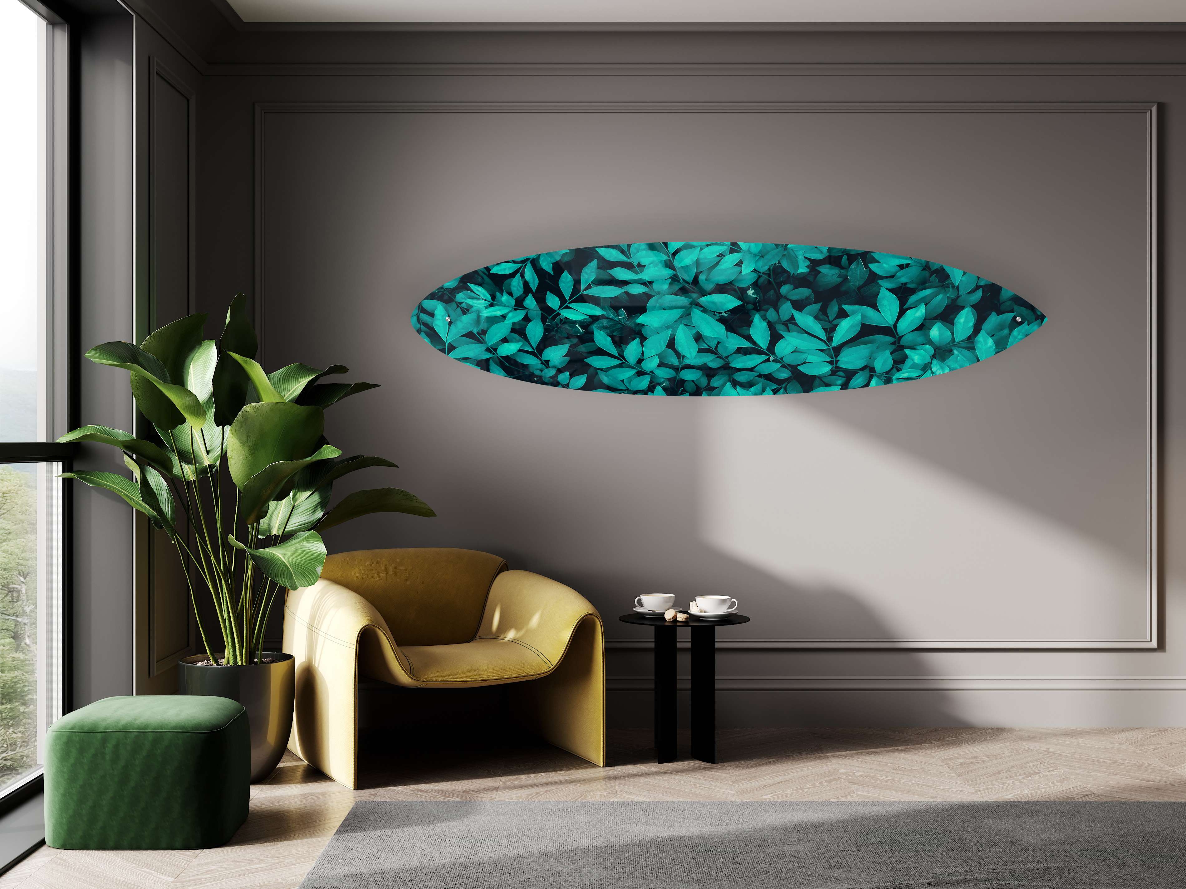 Bush Pattern Acrylic Surfboard Wall Art - Decor Addict, LLC