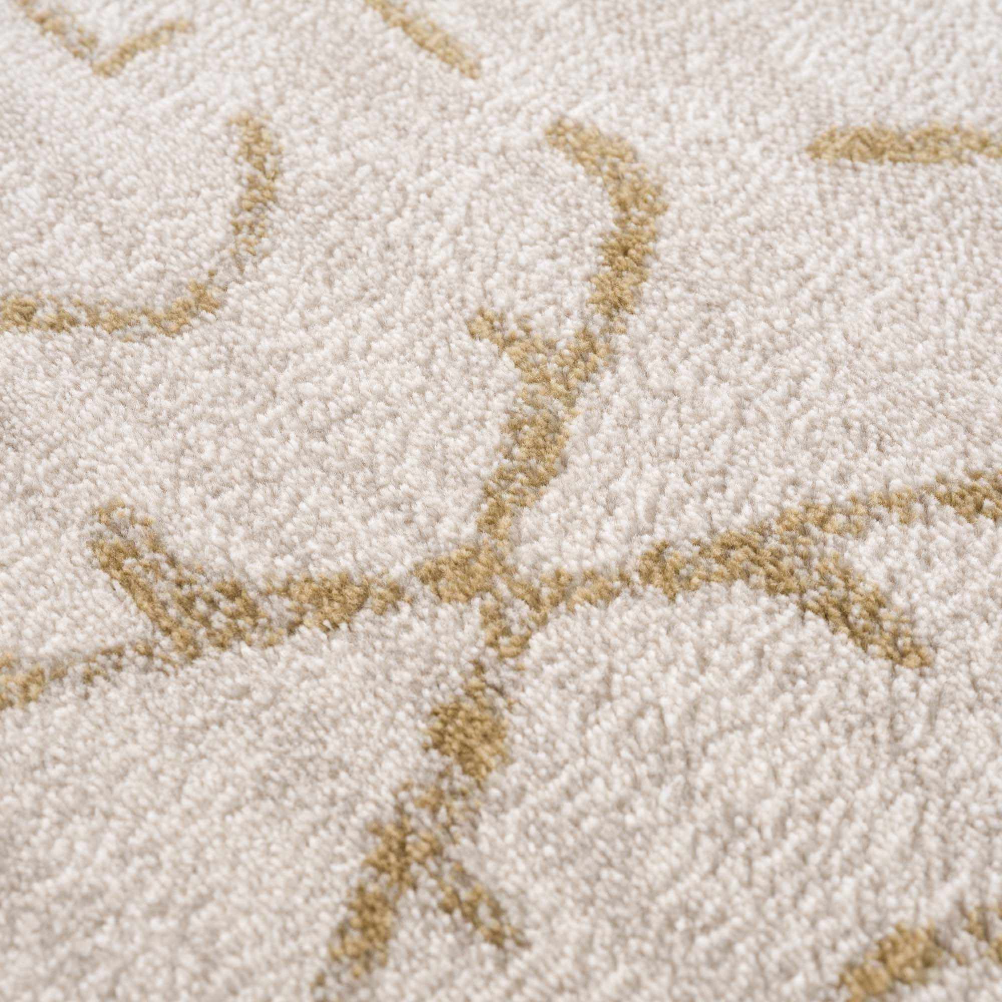 Azzan Cream & Gold Area Rug - Decor Addict, LLC