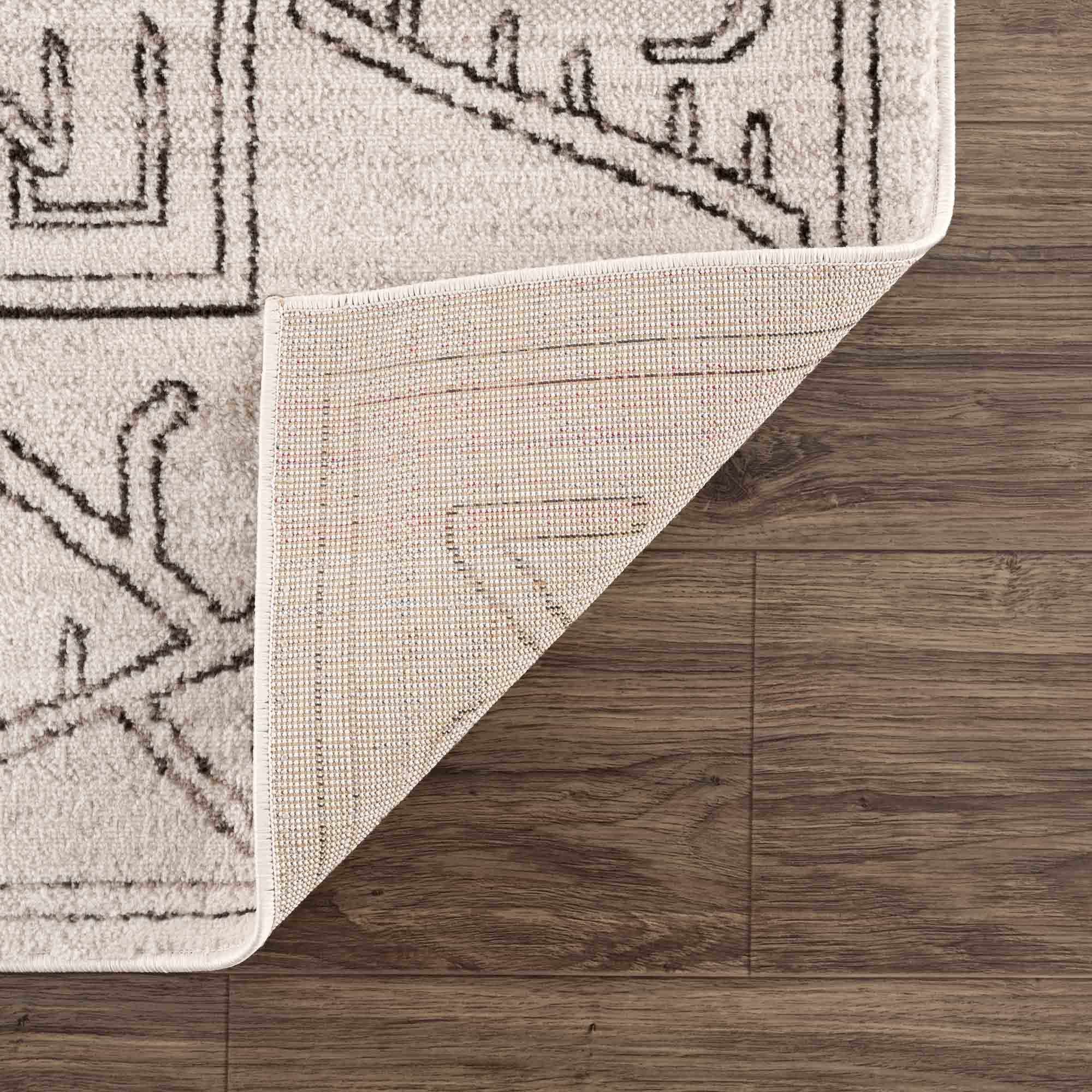 Divya Cream & Charcoal Area Rug - Decor Addict, LLC