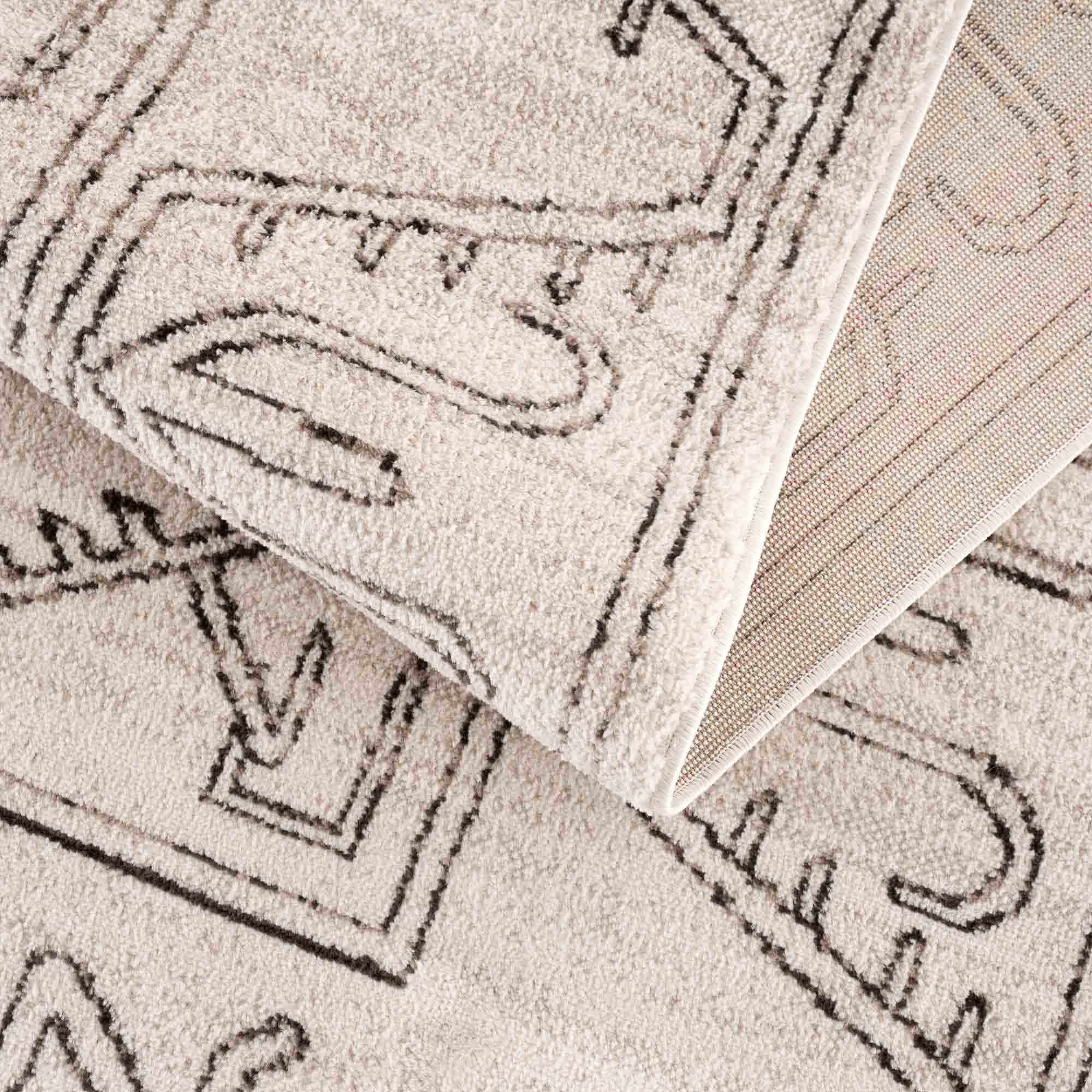 Divya Cream & Charcoal Area Rug - Decor Addict, LLC