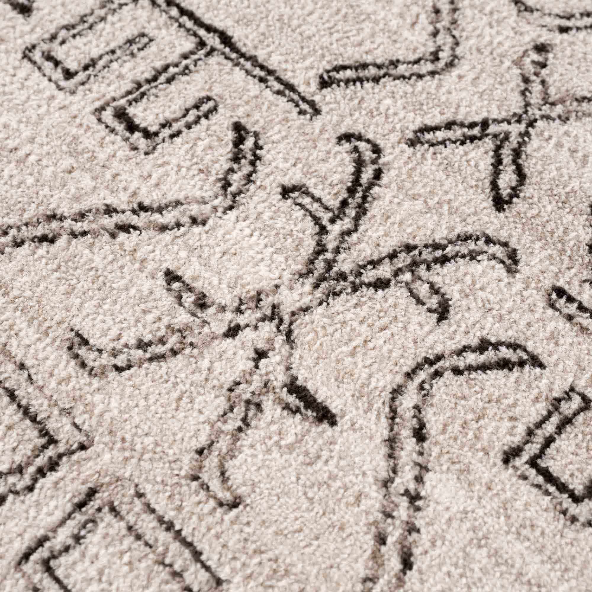 Divya Cream & Charcoal Area Rug - Decor Addict, LLC