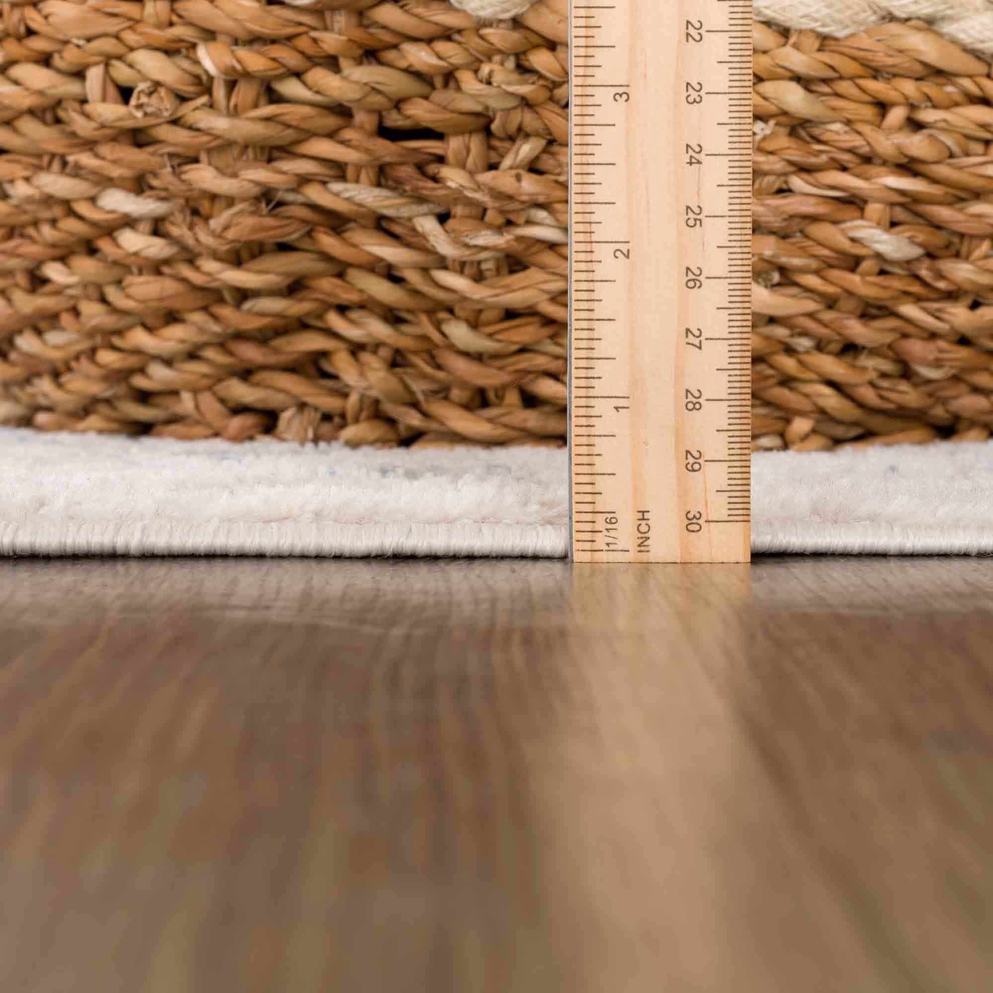 Divya Cream & Silver Blue Area Rug - Decor Addict, LLC