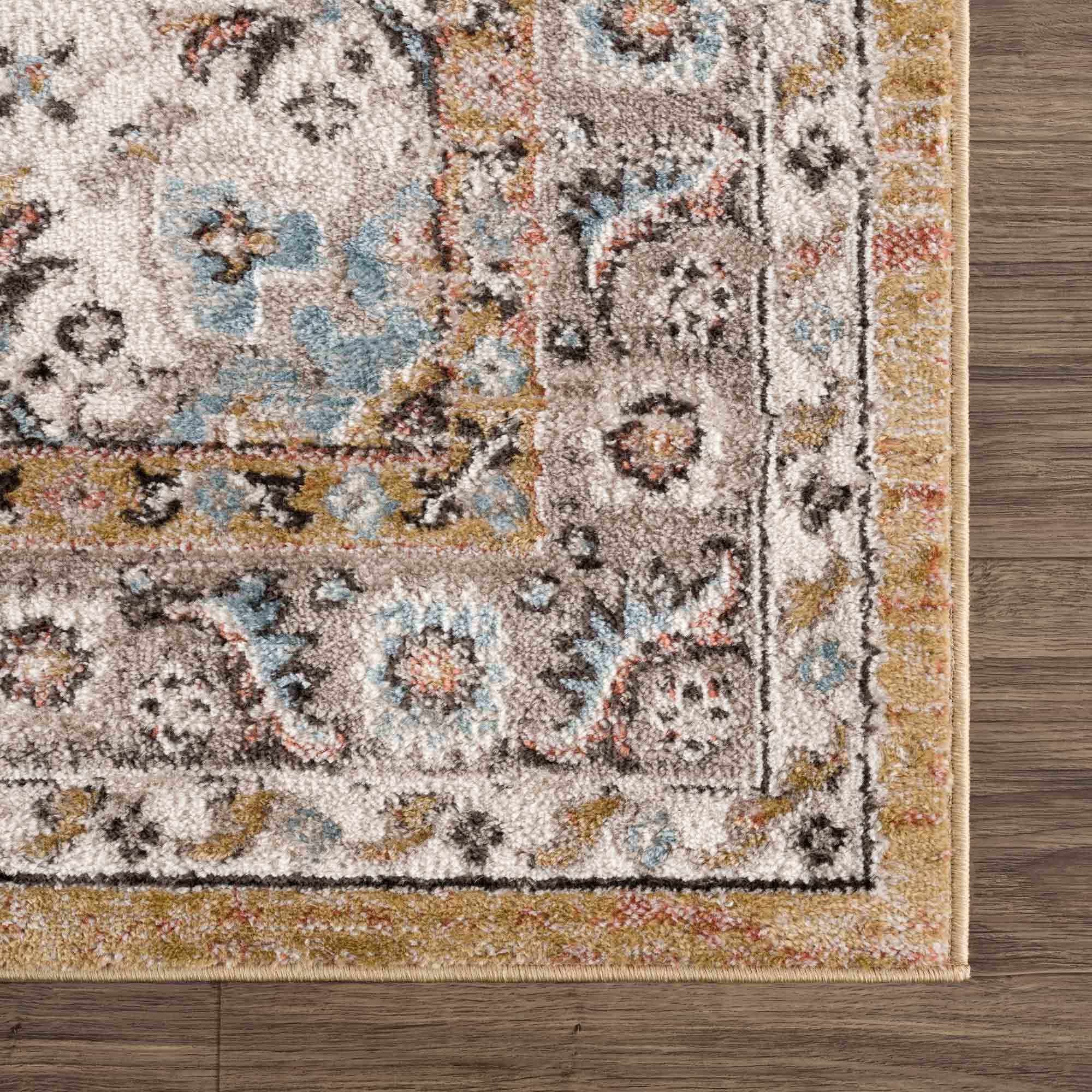 Albie Gold & Beige Area Rug - Decor Addict, LLC