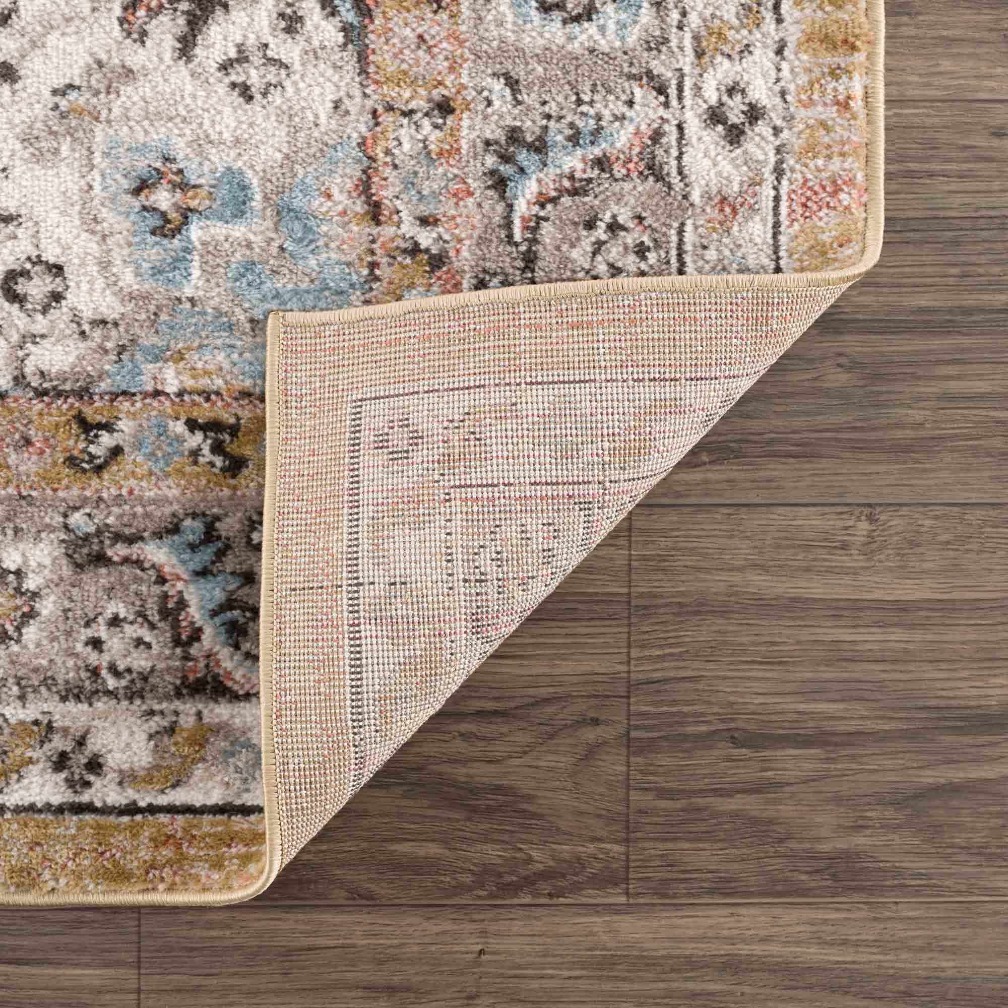 Albie Gold & Beige Area Rug - Decor Addict, LLC