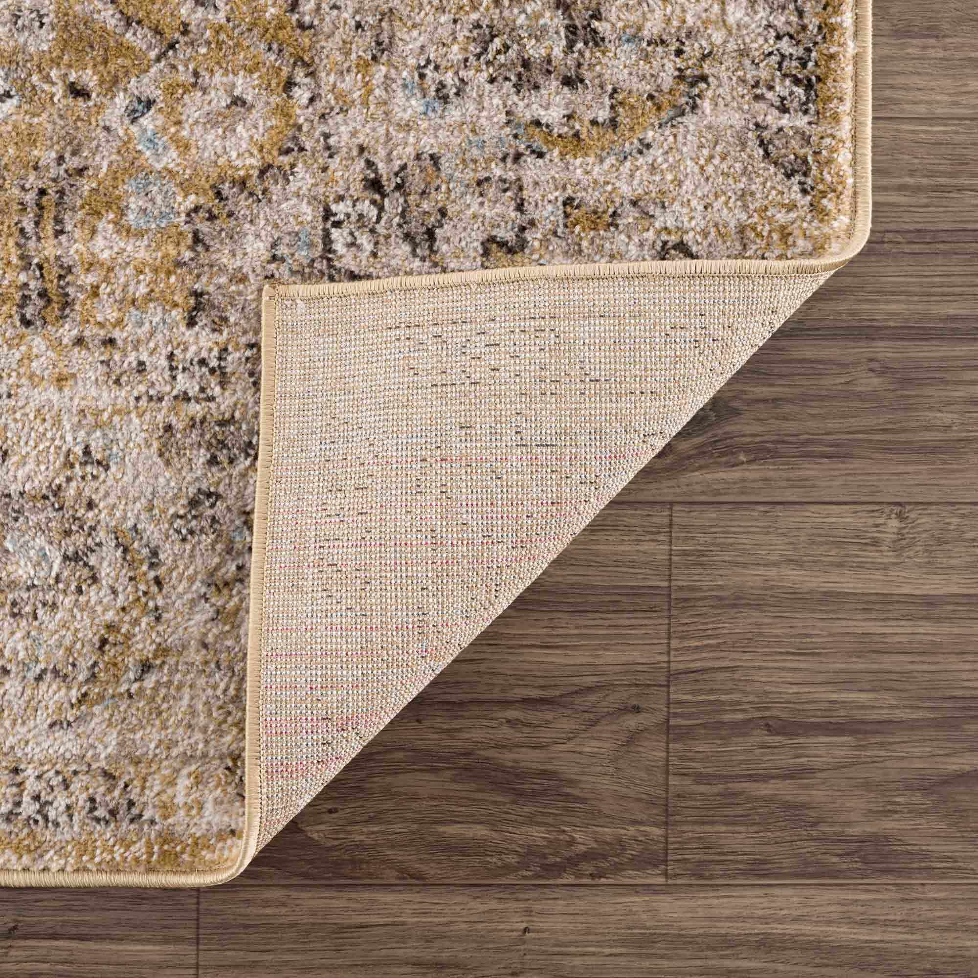 Anana Gold & Beige Area Rug - Decor Addict, LLC