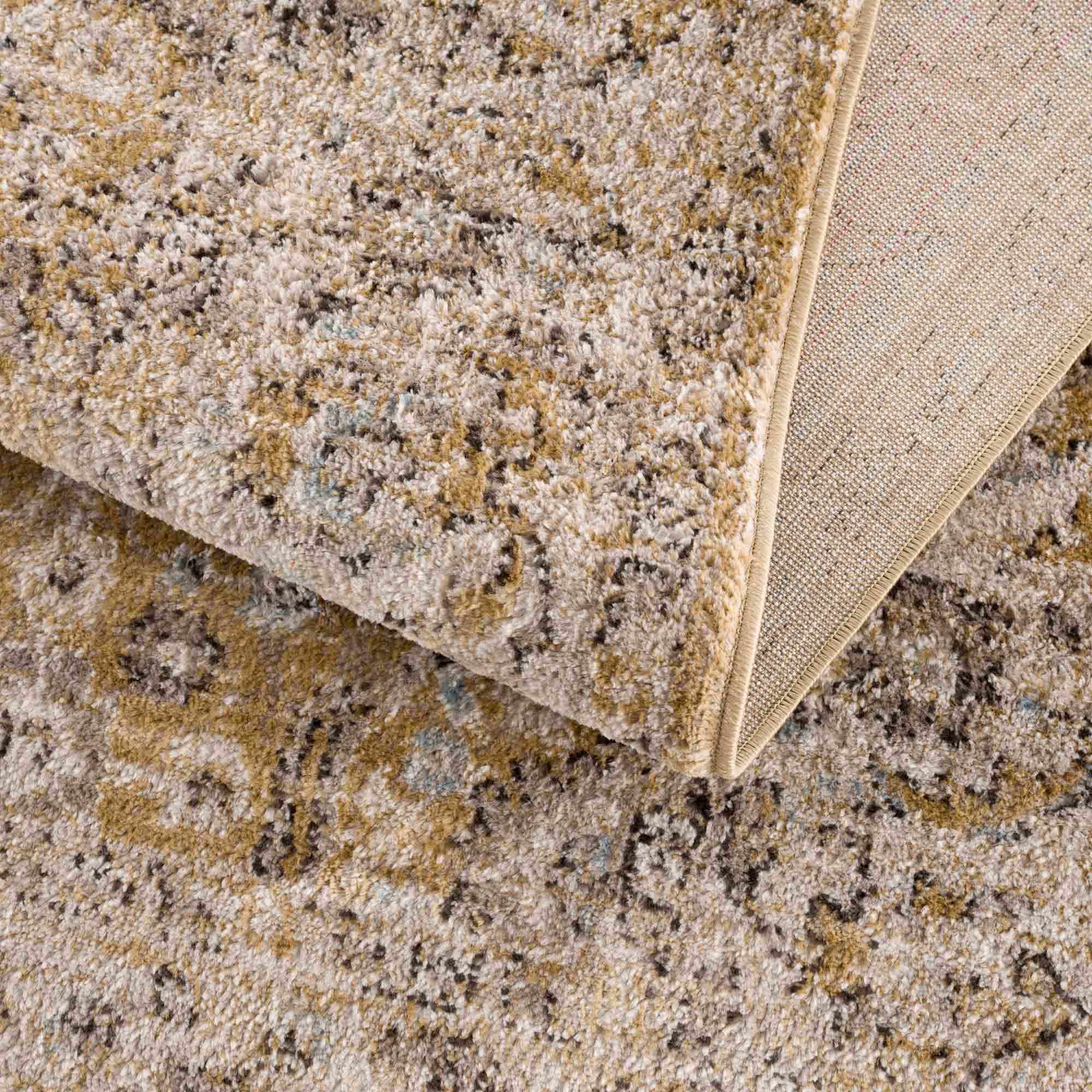 Anana Gold & Beige Area Rug - Decor Addict, LLC