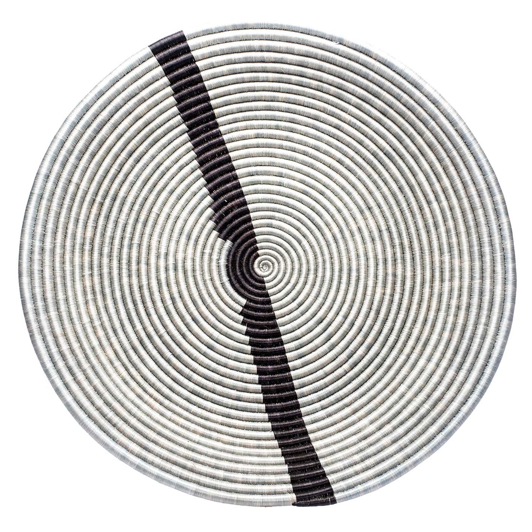 27" Extra Large Steeple Gray Modern Woven Wall Art Plate - Decor Addict, LLC