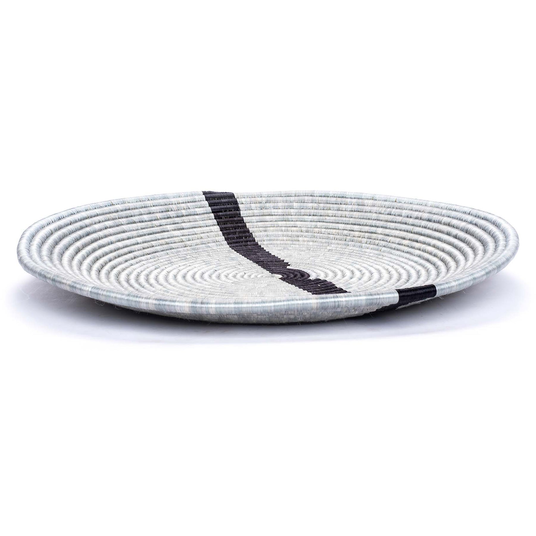 27" Extra Large Steeple Gray Modern Woven Wall Art Plate - Decor Addict, LLC