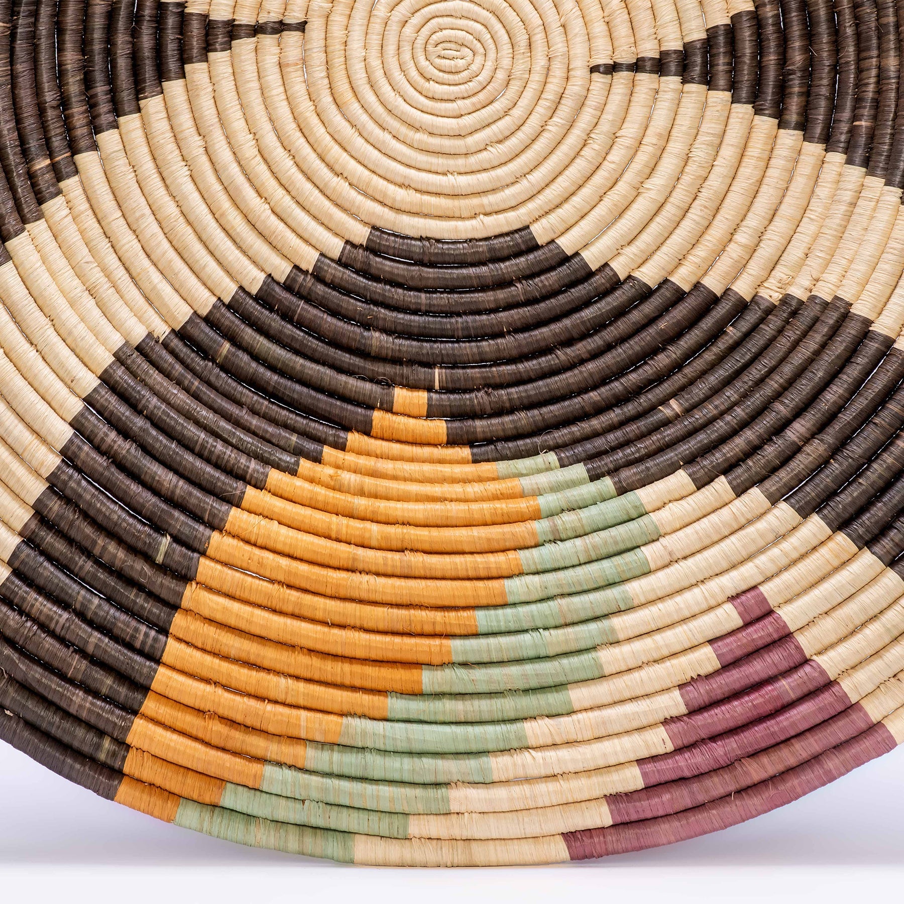 32" Jumbo Lilac & Neutrals Tabia Woven Wall Art Plate - Decor Addict, LLC