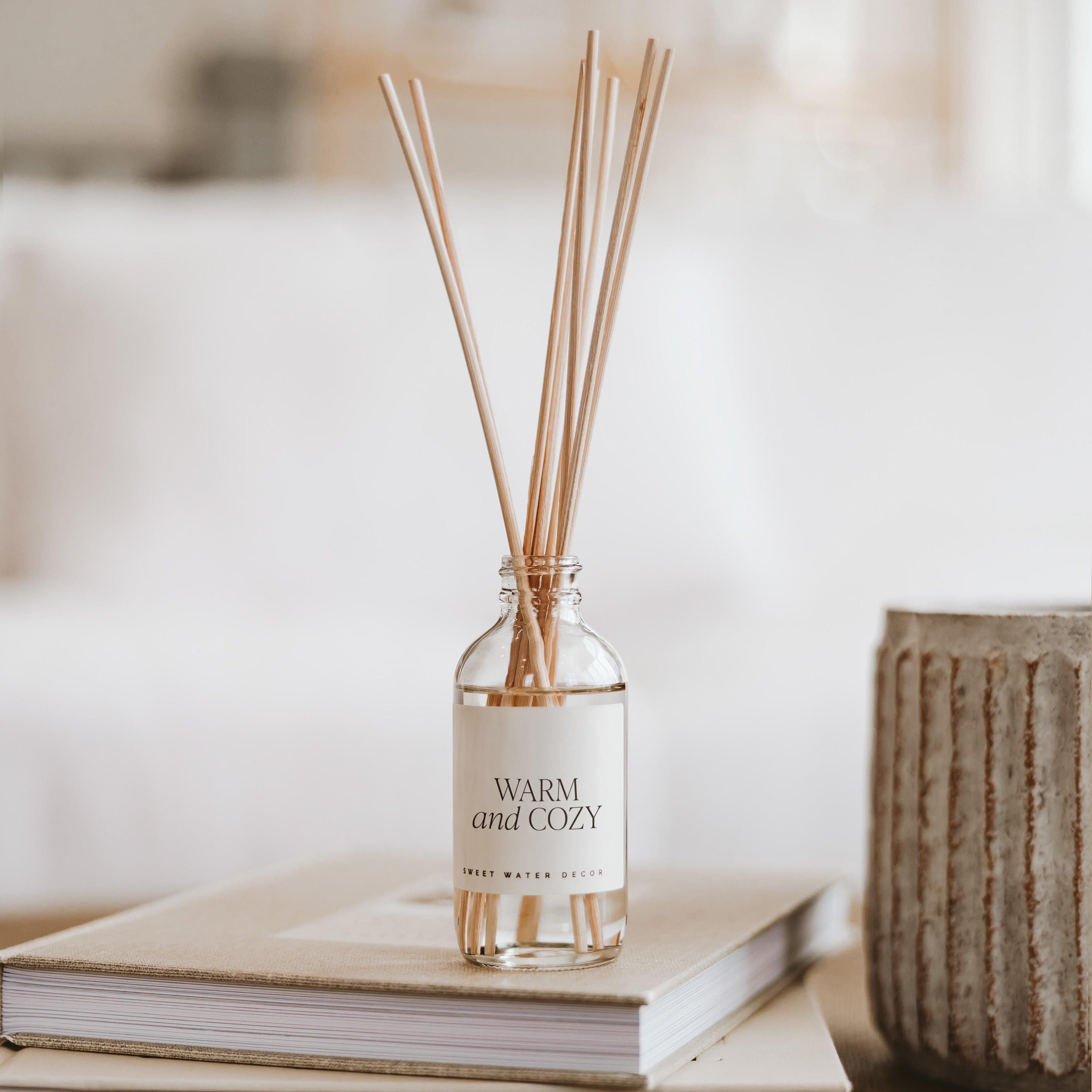 Warm and Cozy Clear Reed Diffuser - Decor Addict, LLC
