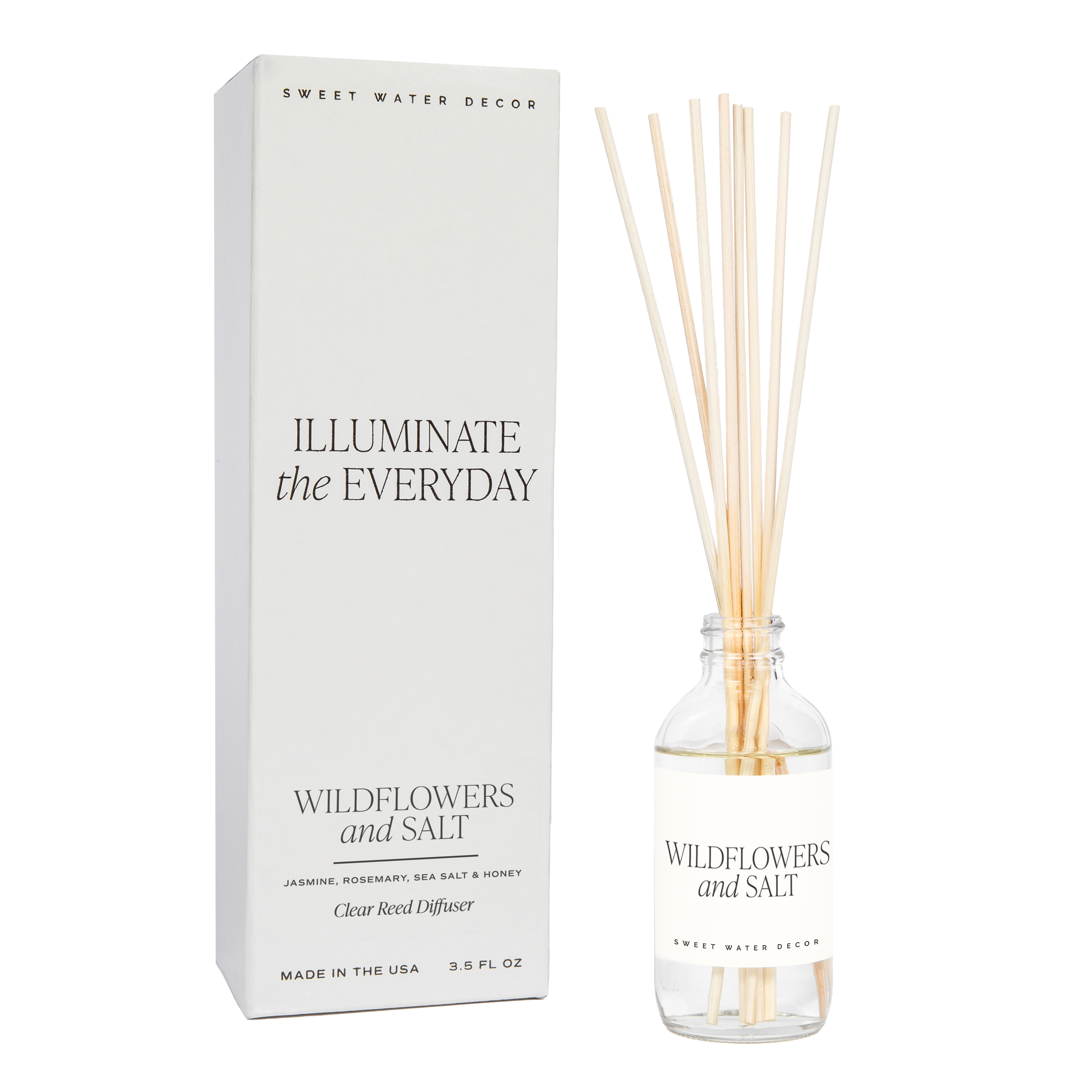 Wildflowers and Salt Clear Reed Diffuser - Decor Addict, LLC