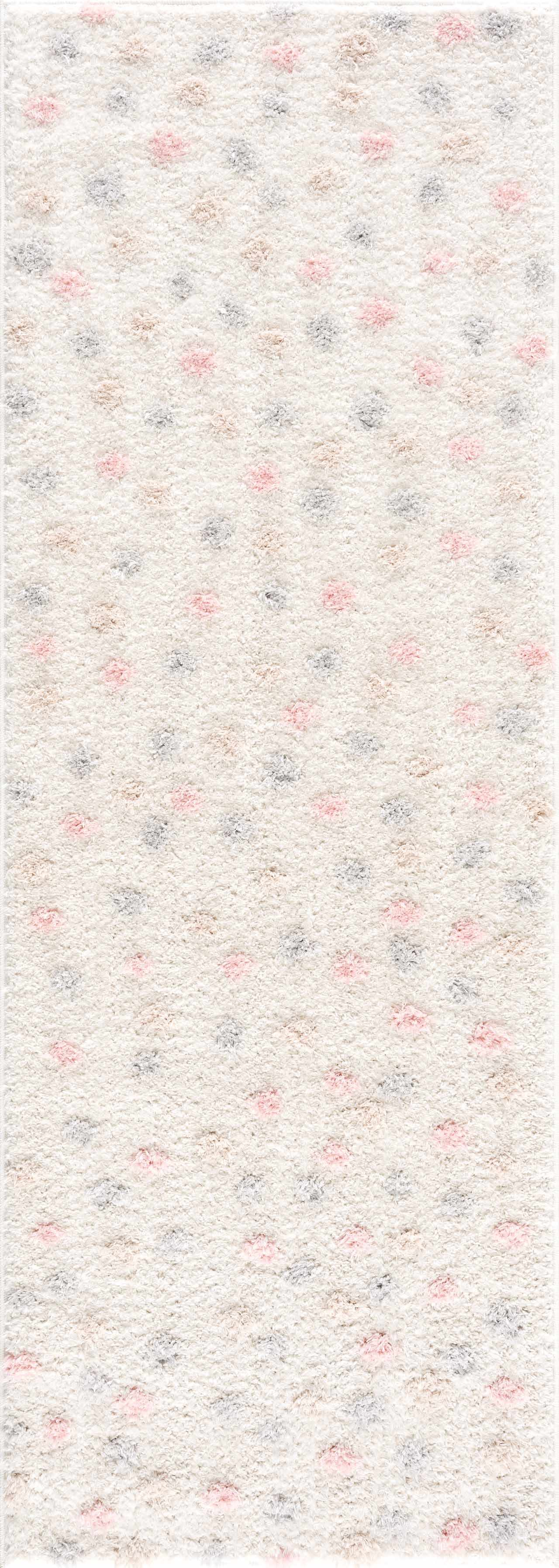 Cansu Pink & Cream Dotted Area Rug - Decor Addict, LLC