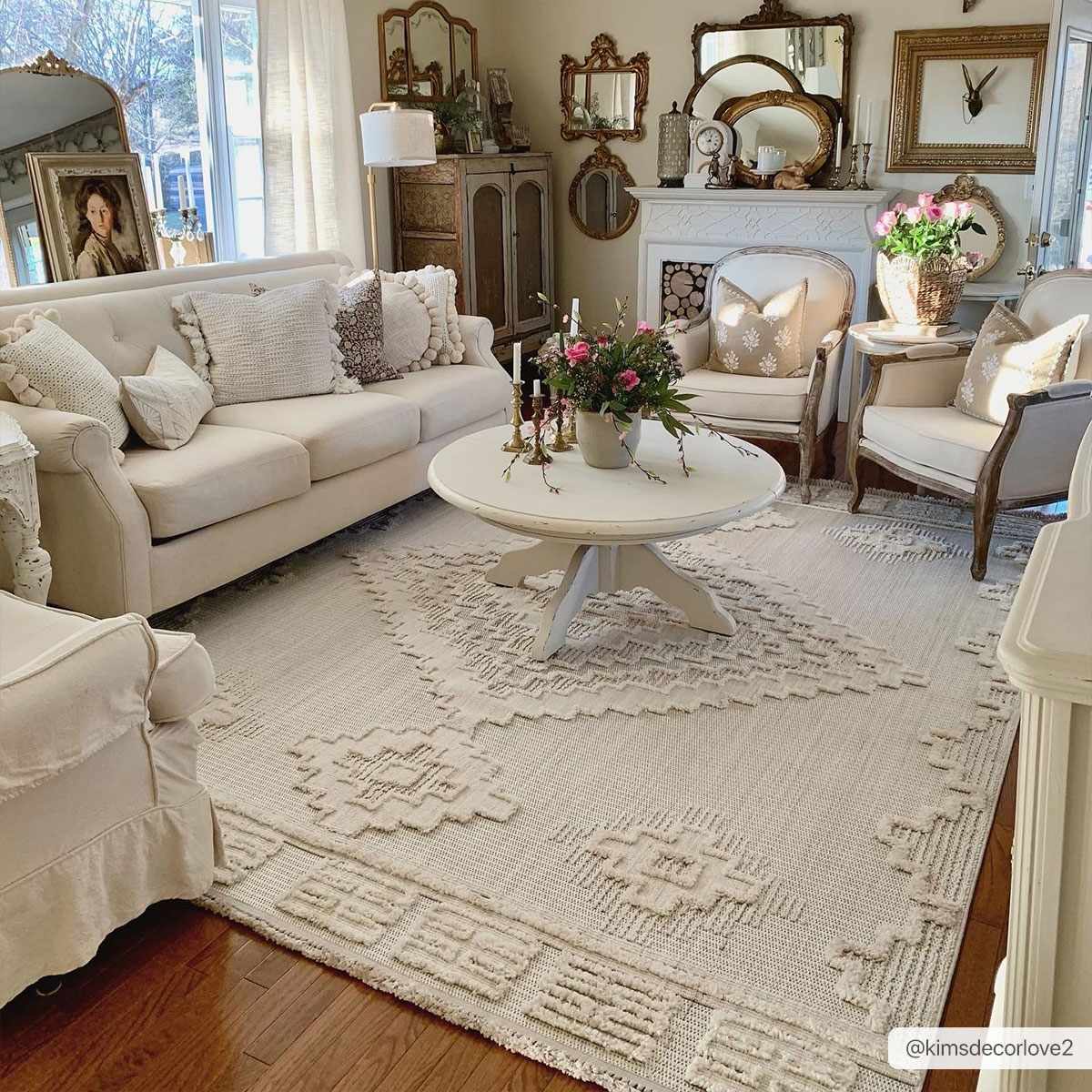 Rosales Cream High&Low Area Rug - Decor Addict, LLC