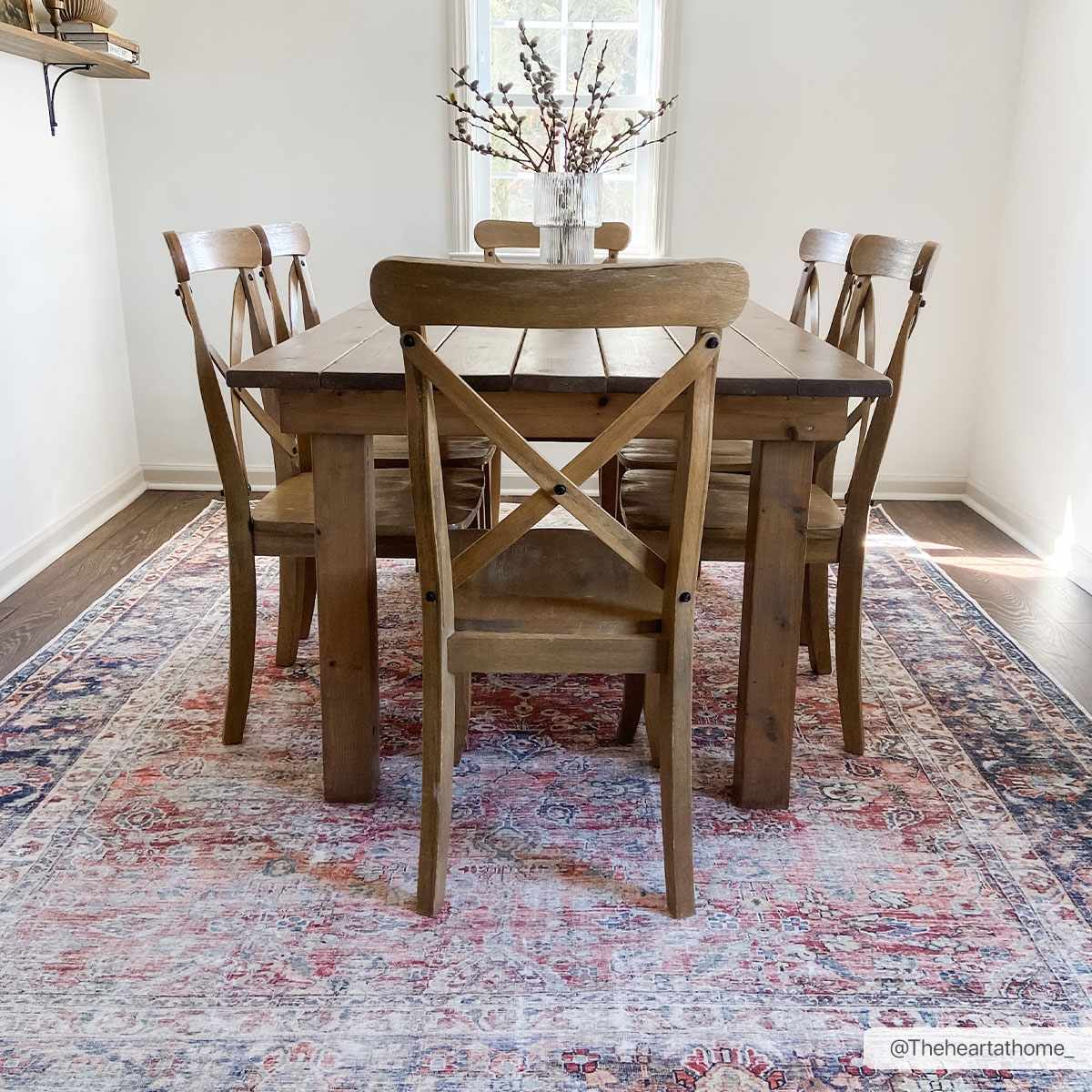 Rust Anahawan Distressed Washable Area Rug - Decor Addict, LLC