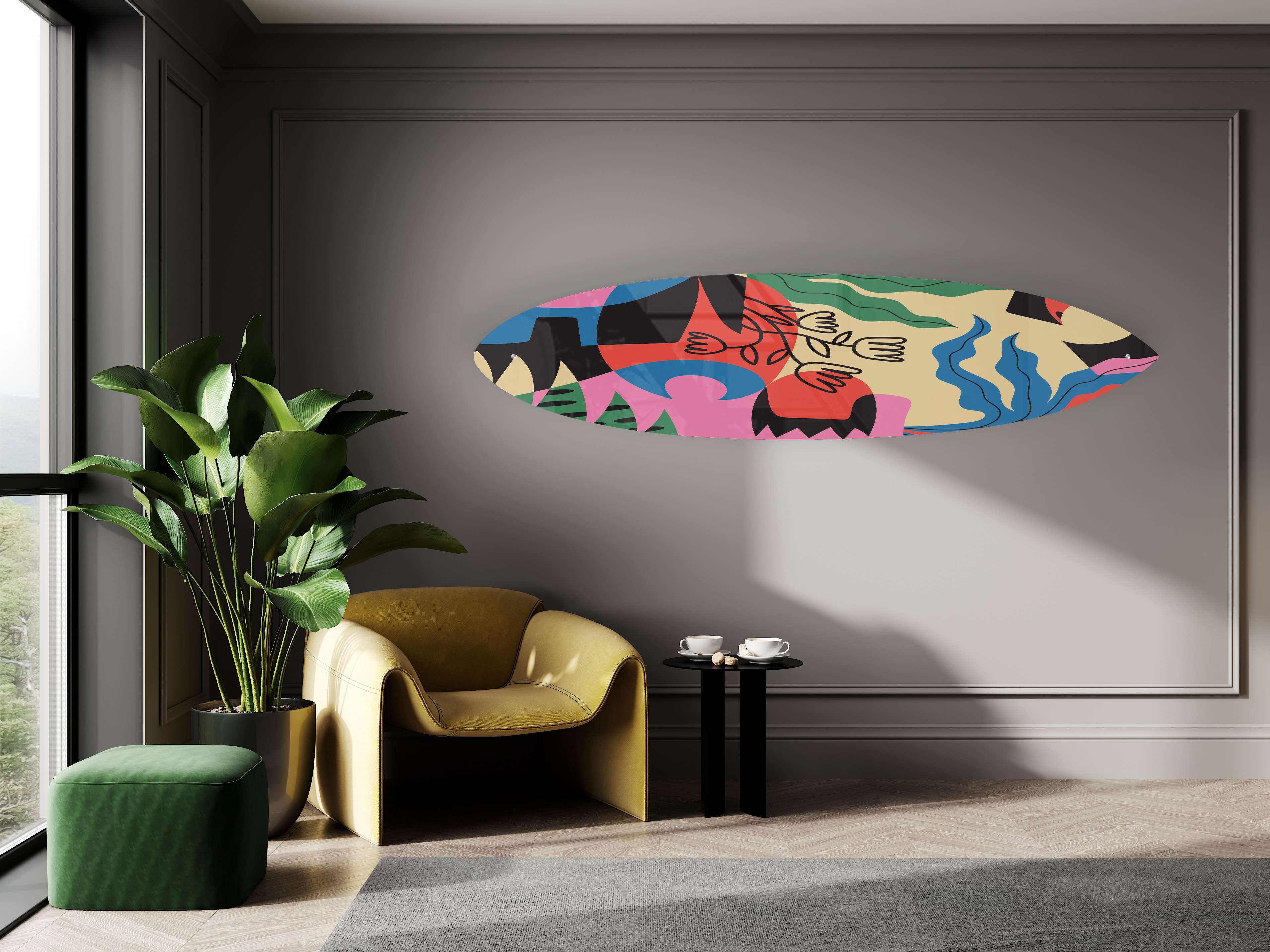 Abstract Art Acrylic Surfboard Wall Art - Decor Addict, LLC