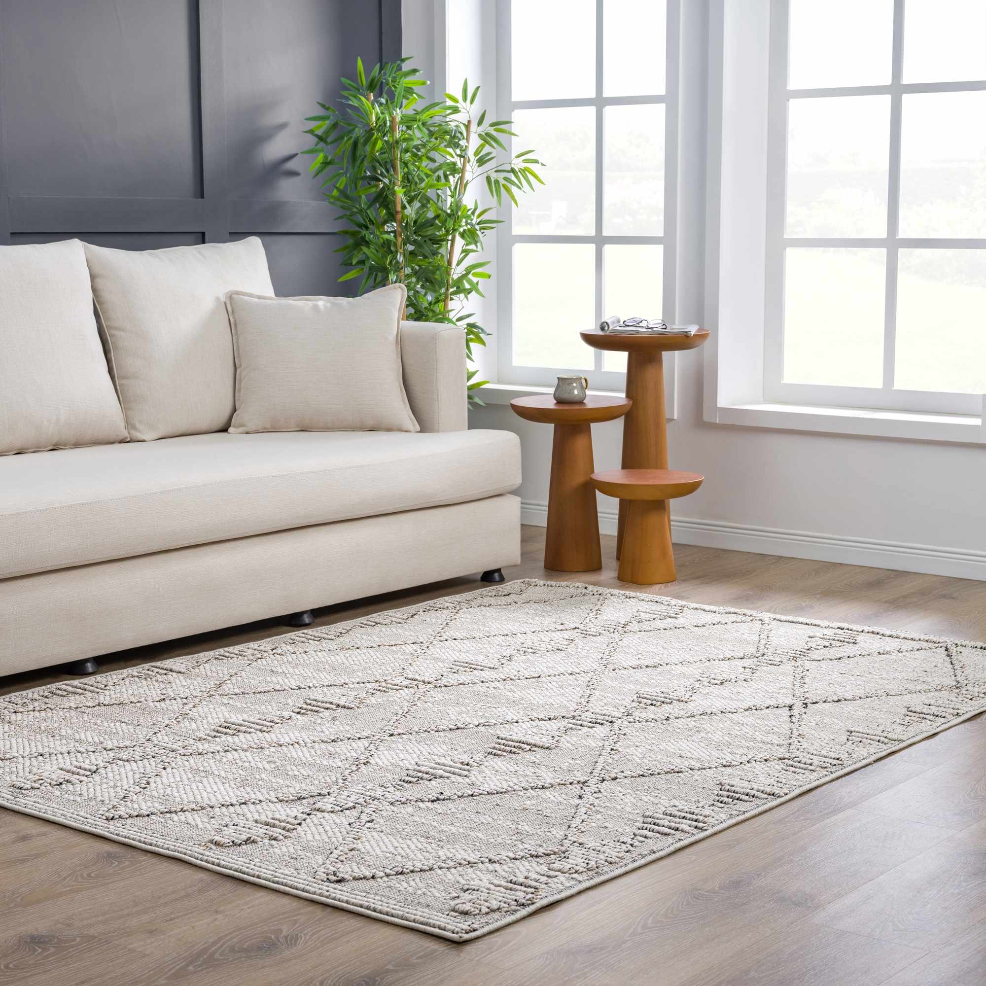 Nyla Bone Area Rug - Decor Addict, LLC