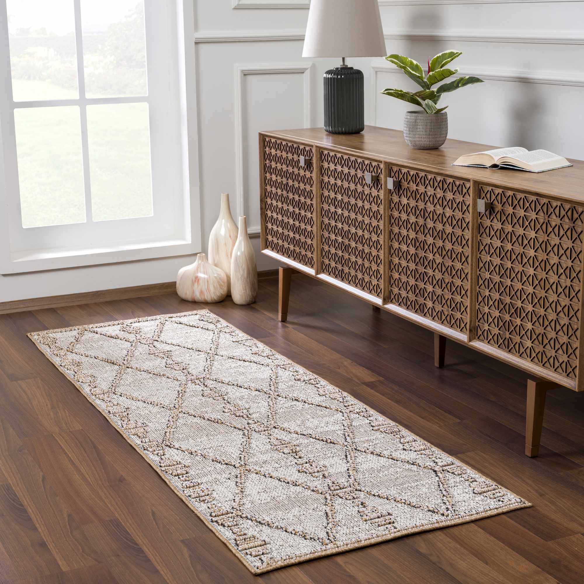 Nyla Bone & Tan Area Rug - Decor Addict, LLC