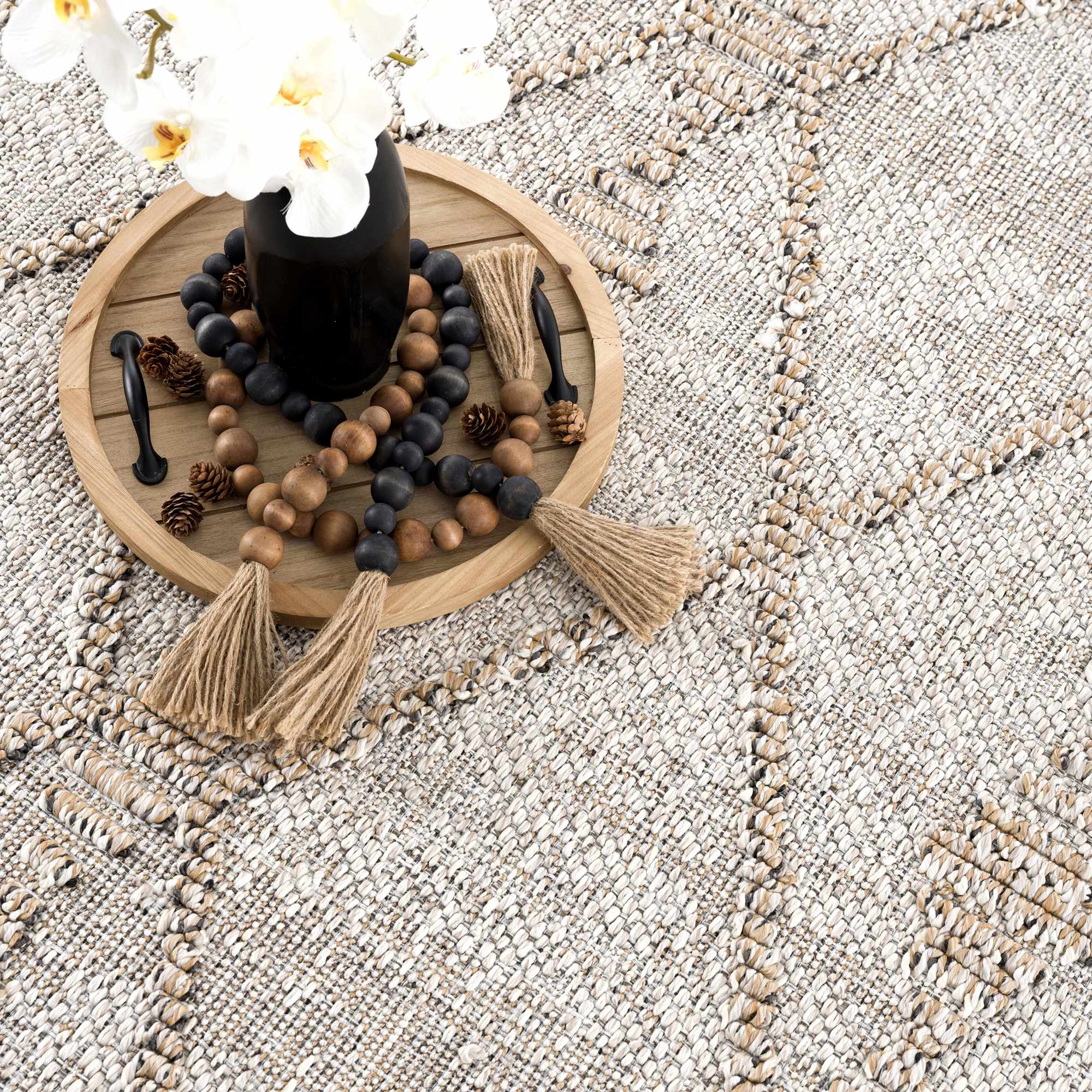 Nyla Bone & Tan Area Rug - Decor Addict, LLC