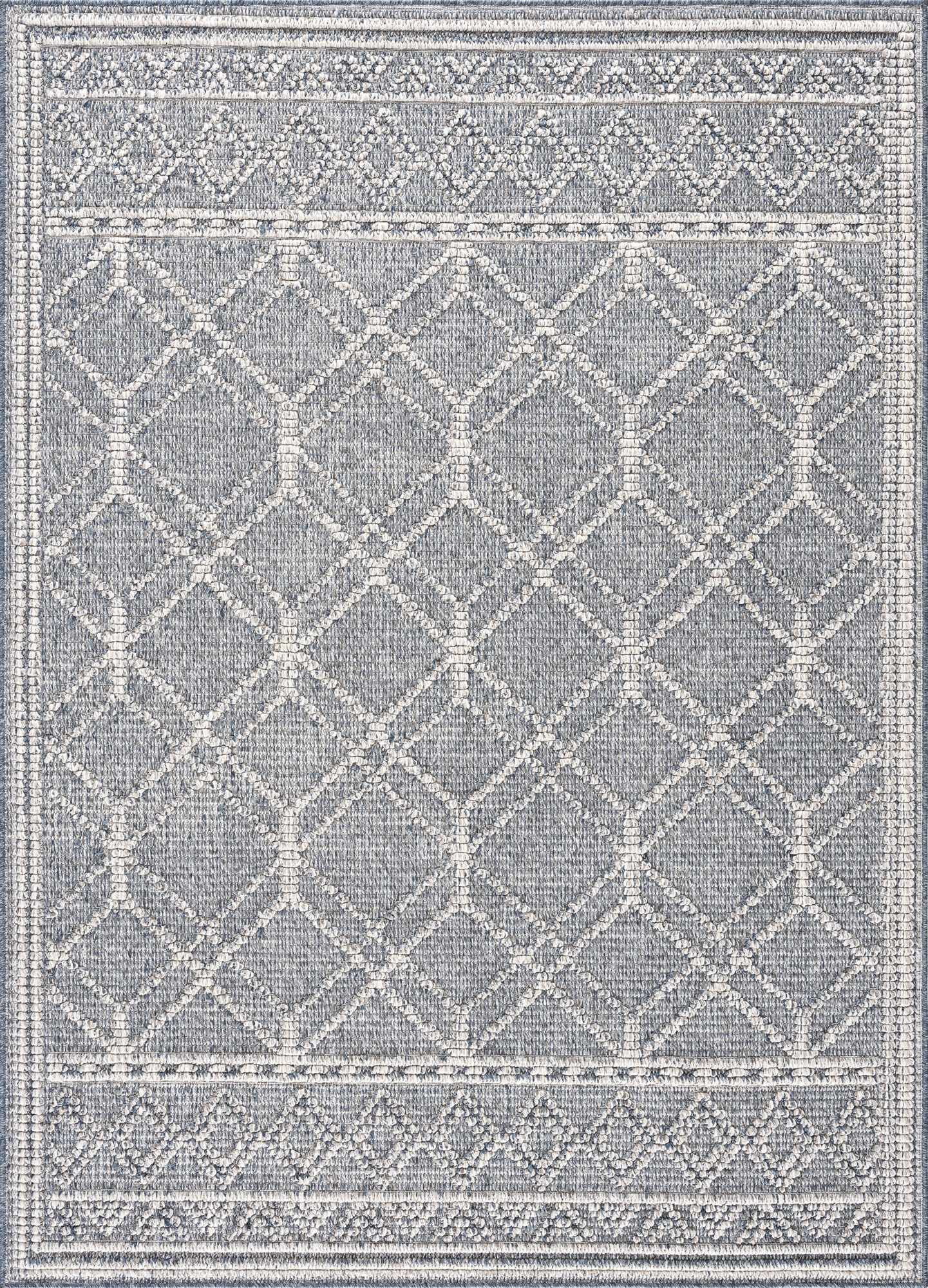 Diah Gray Blue & Bone Area Rug - Decor Addict, LLC