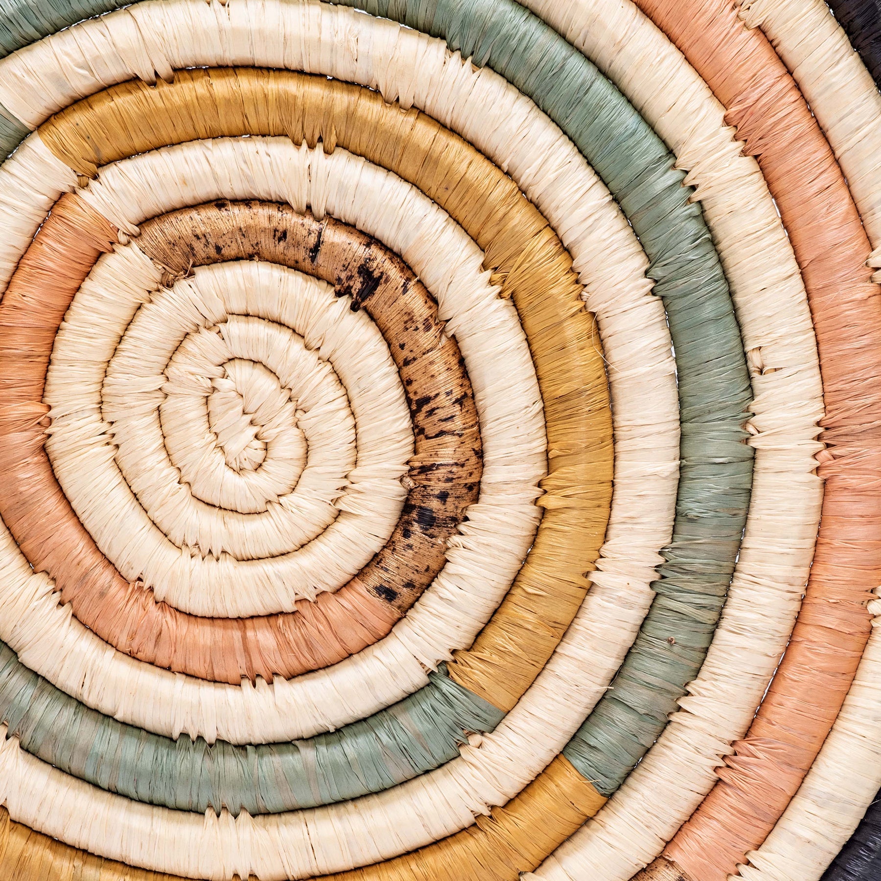 10" Peach & Banana Bark Striped Trivet - Decor Addict, LLC