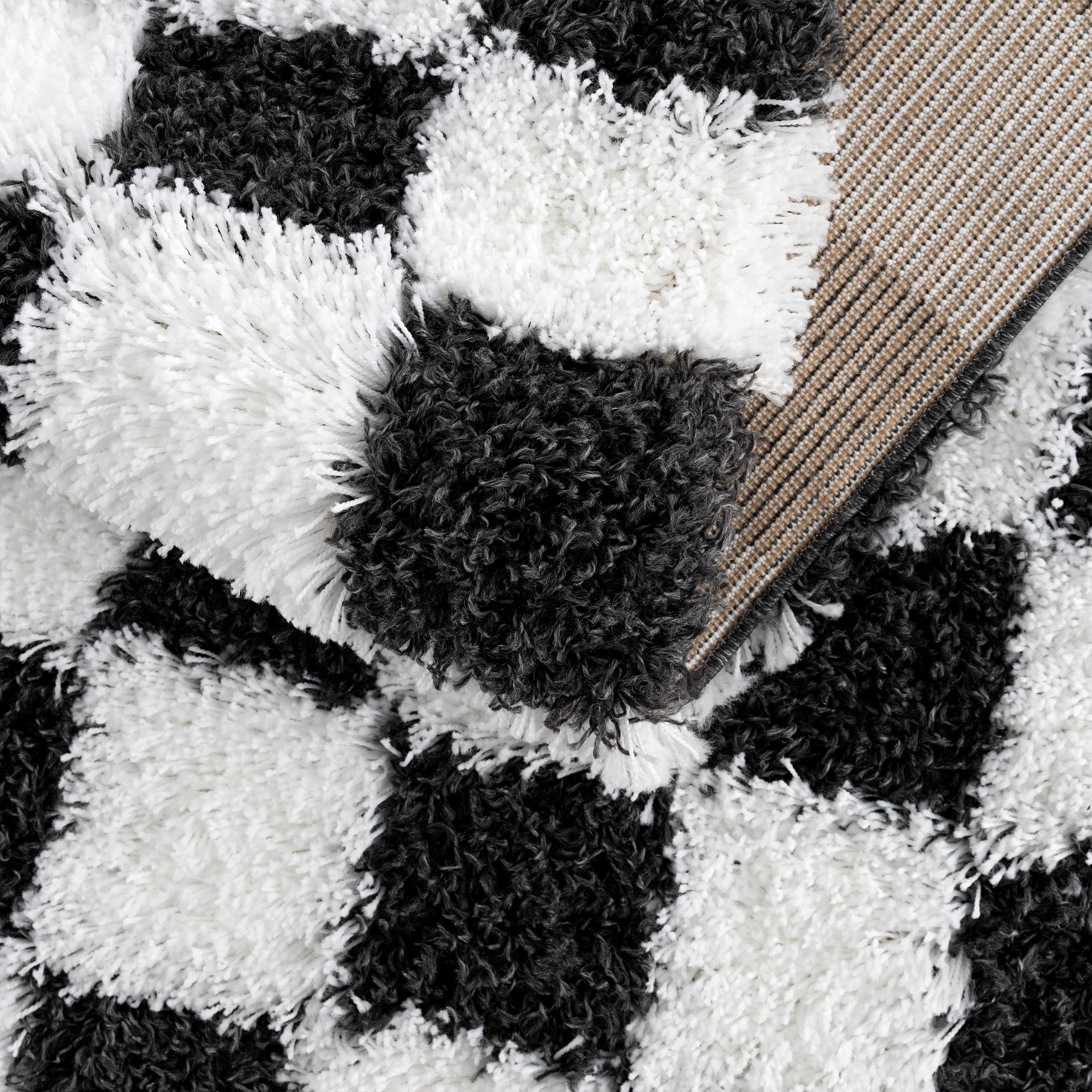 Atira Black & White Checkered Area Rug - Decor Addict, LLC