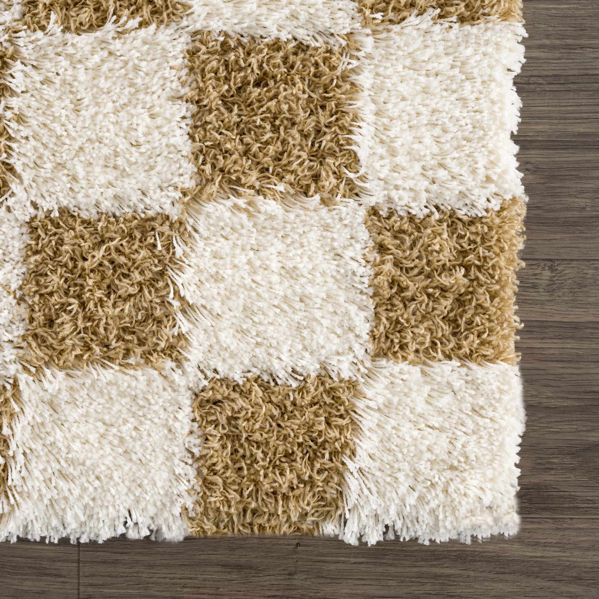 Atira Mustard Checkered Area Rug - Decor Addict, LLC