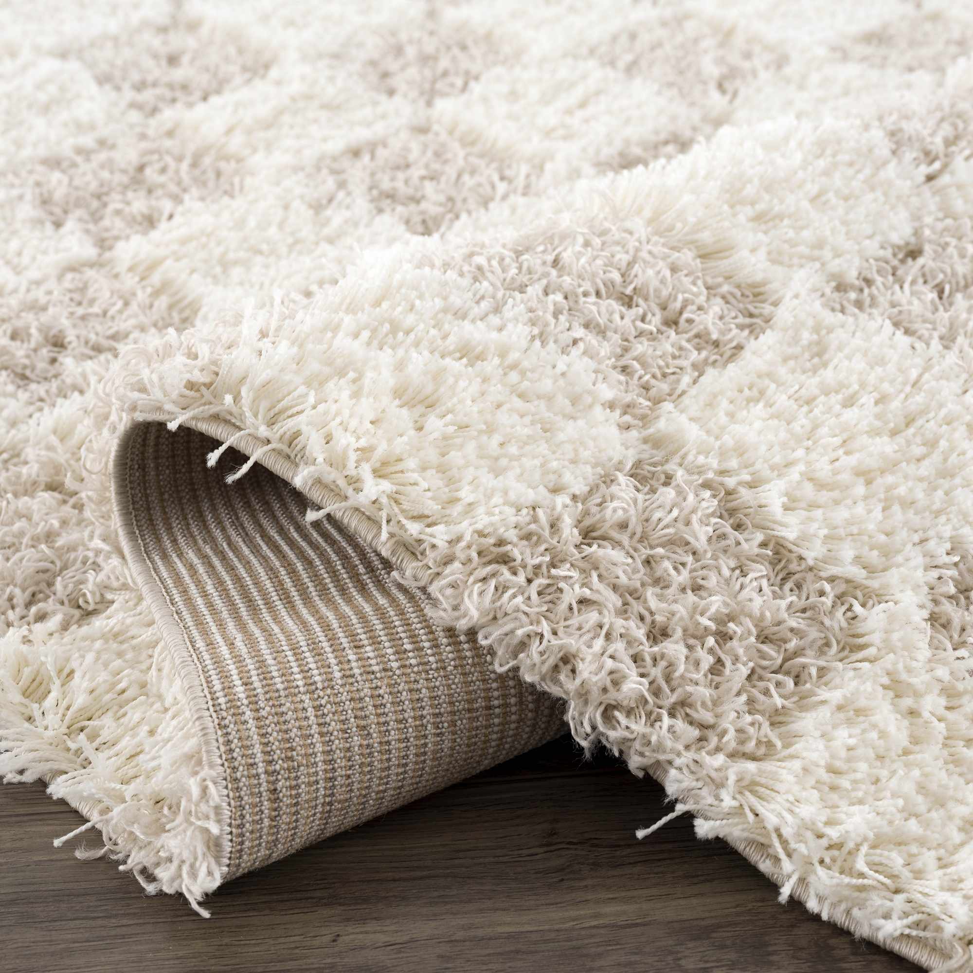 Atira Light Brown Checkered Area Rug - Decor Addict, LLC