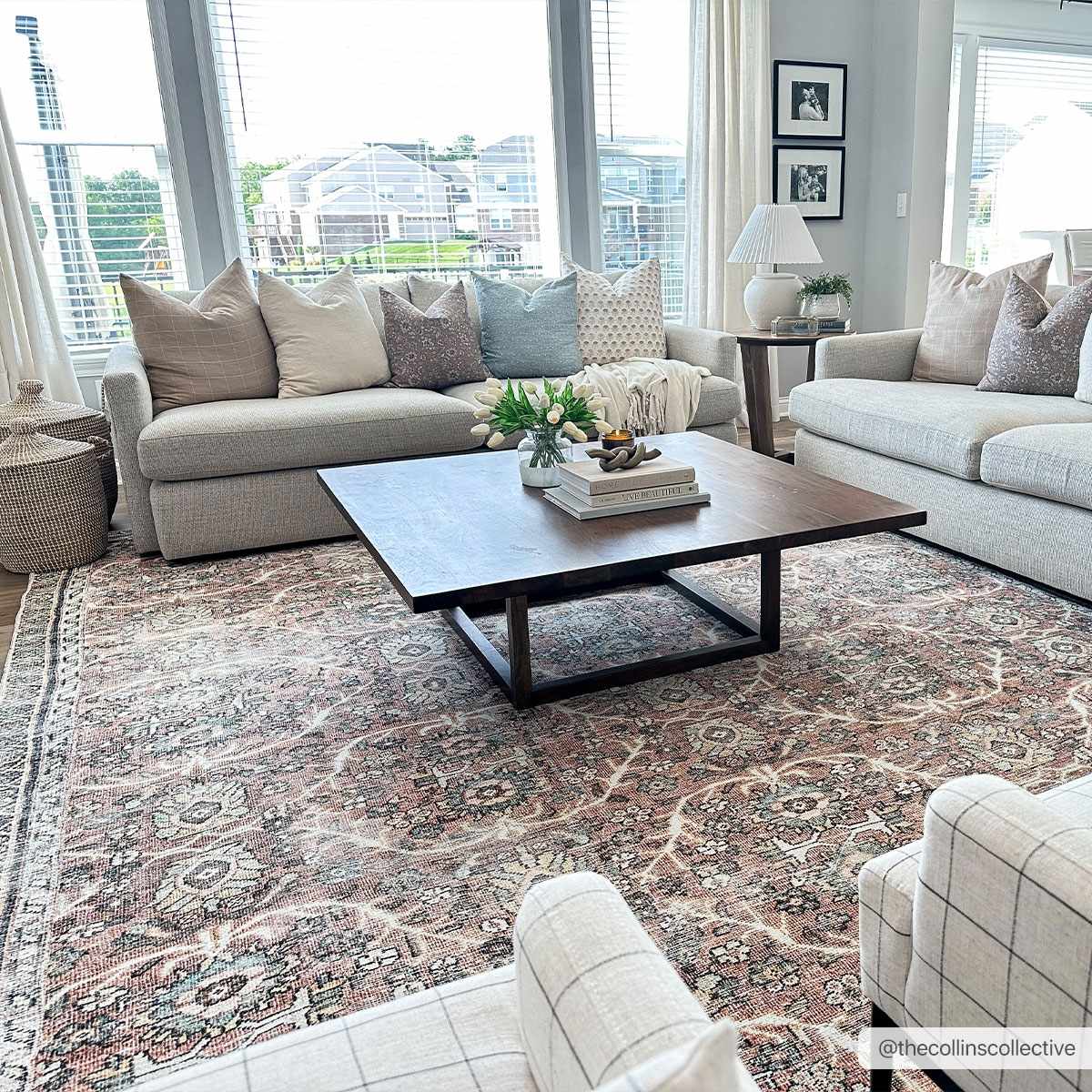 Urpi Rose & Brown Washable Area Rug - Decor Addict, LLC