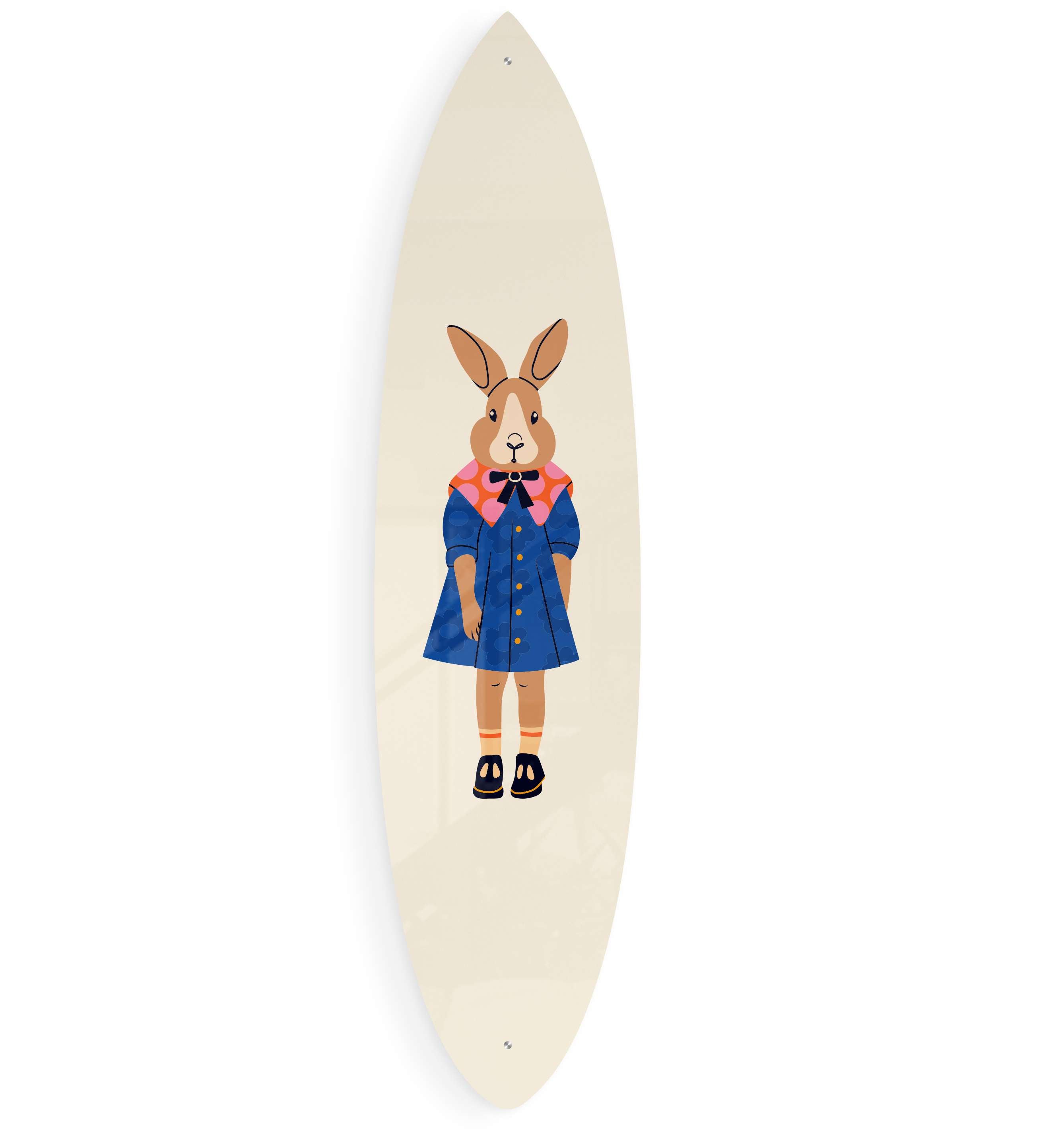 Hare Pattern Acrylic Surfboard Wall Art - Decor Addict, LLC