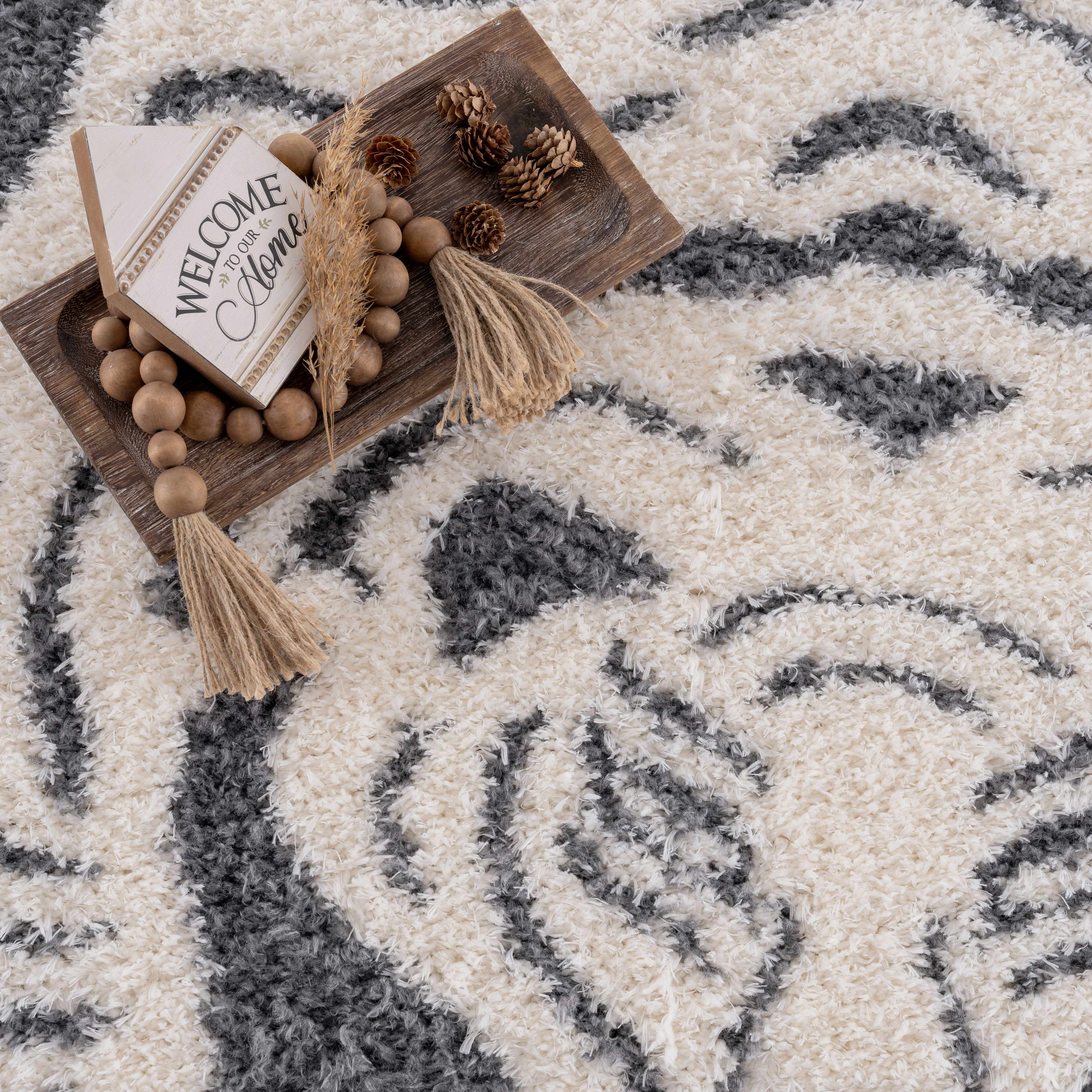 Zane Charcoal Tibetan Tiger Area Rug - Decor Addict, LLC