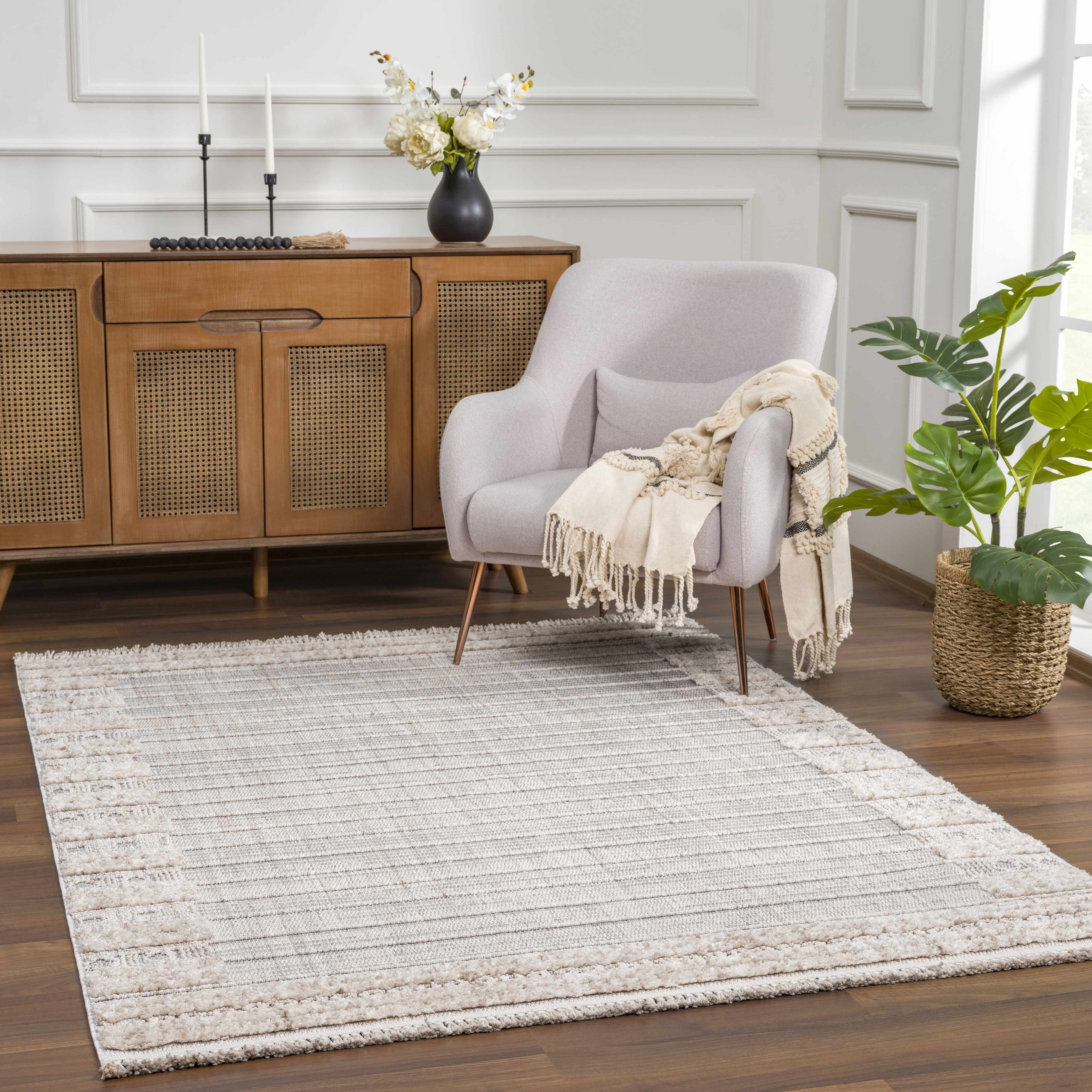 Sulak Cream Area Rug - Decor Addict, LLC