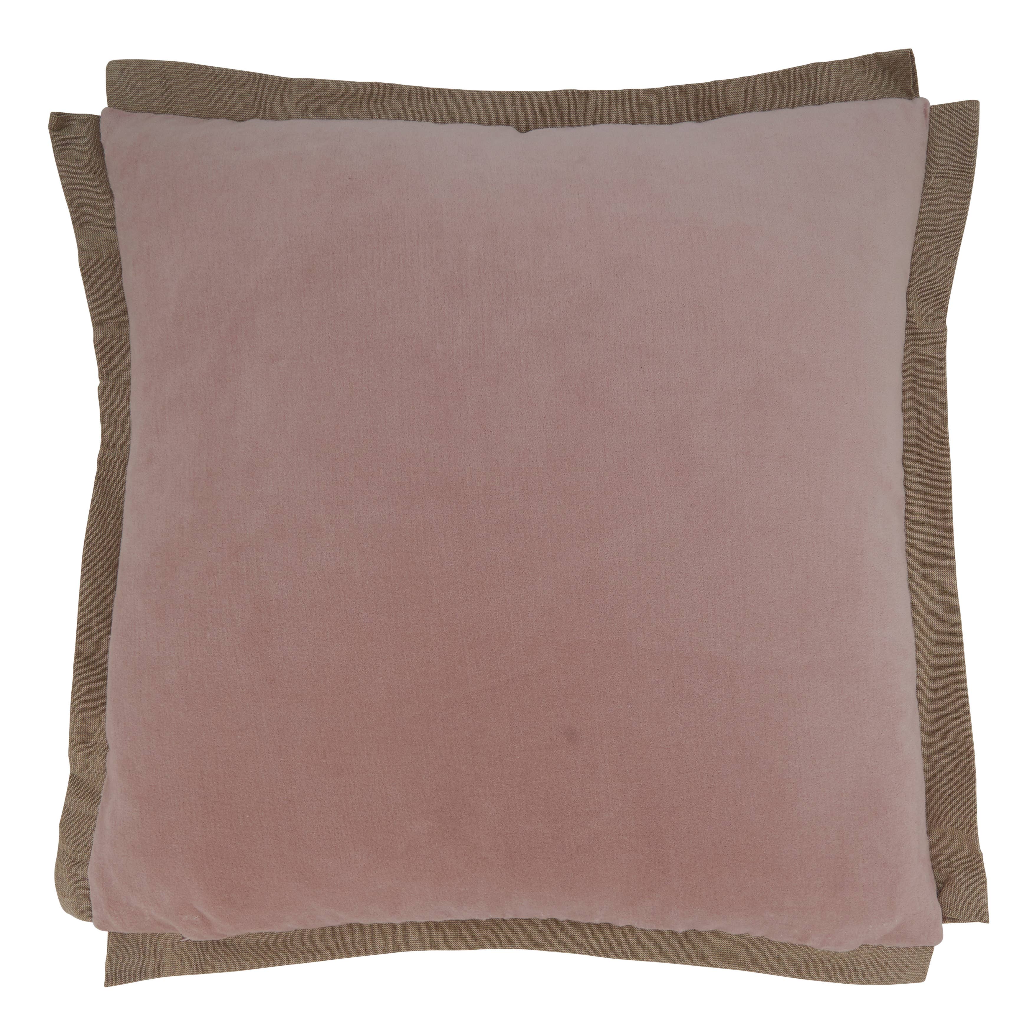 Flange Edge Velvet Pillow: Blush / Down Filled / 20" - Decor Addict, LLC