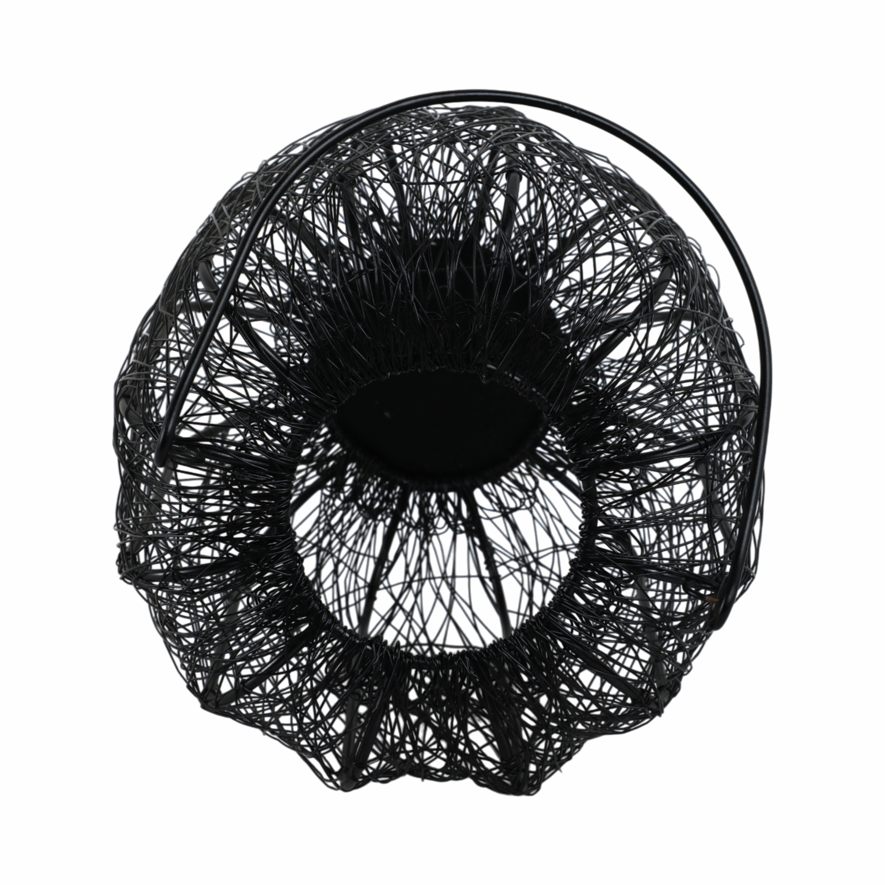 Metal, 10"h Wire Lantern, Black - Decor Addict, LLC