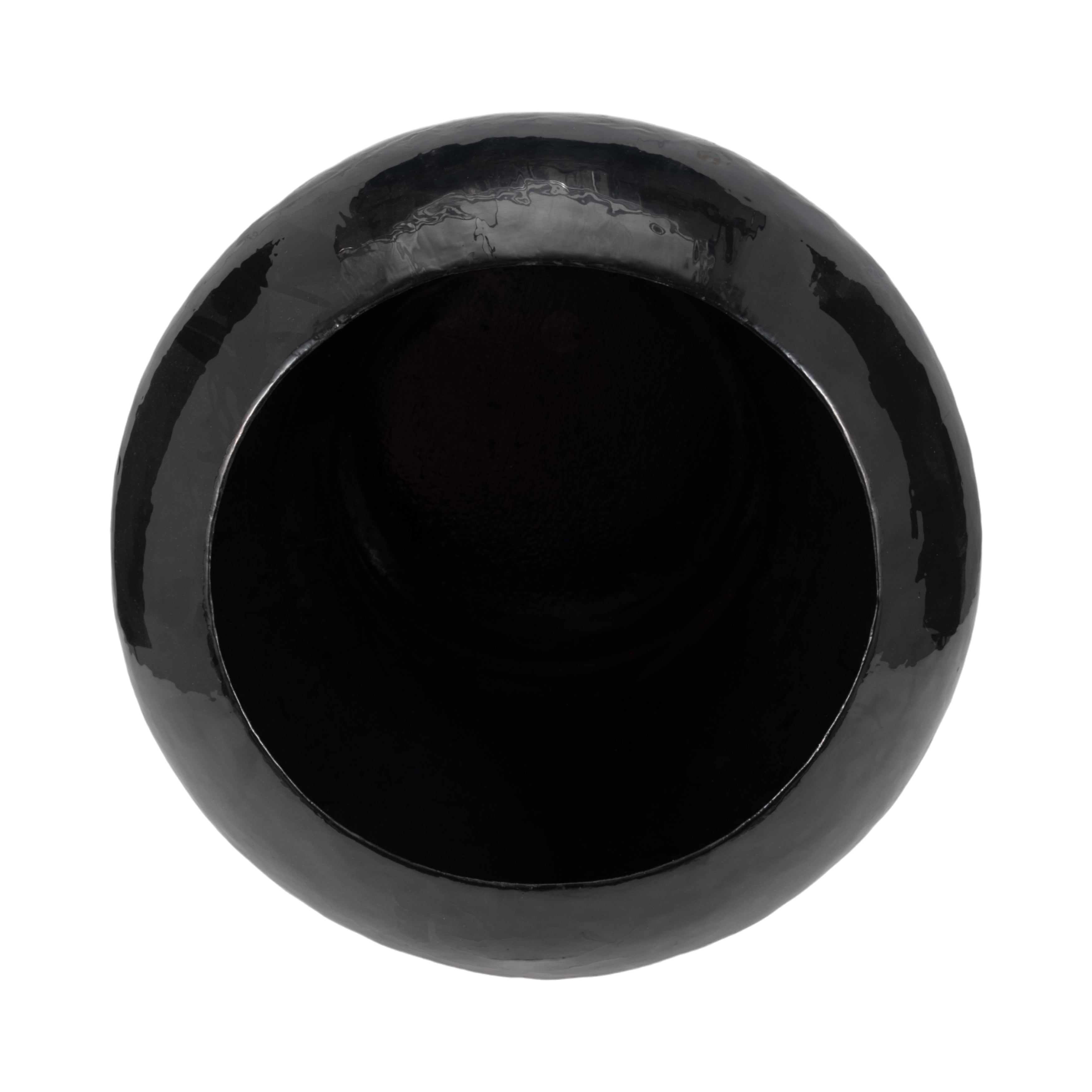 Iron,25"h,oval Stain Vase,black - Decor Addict, LLC