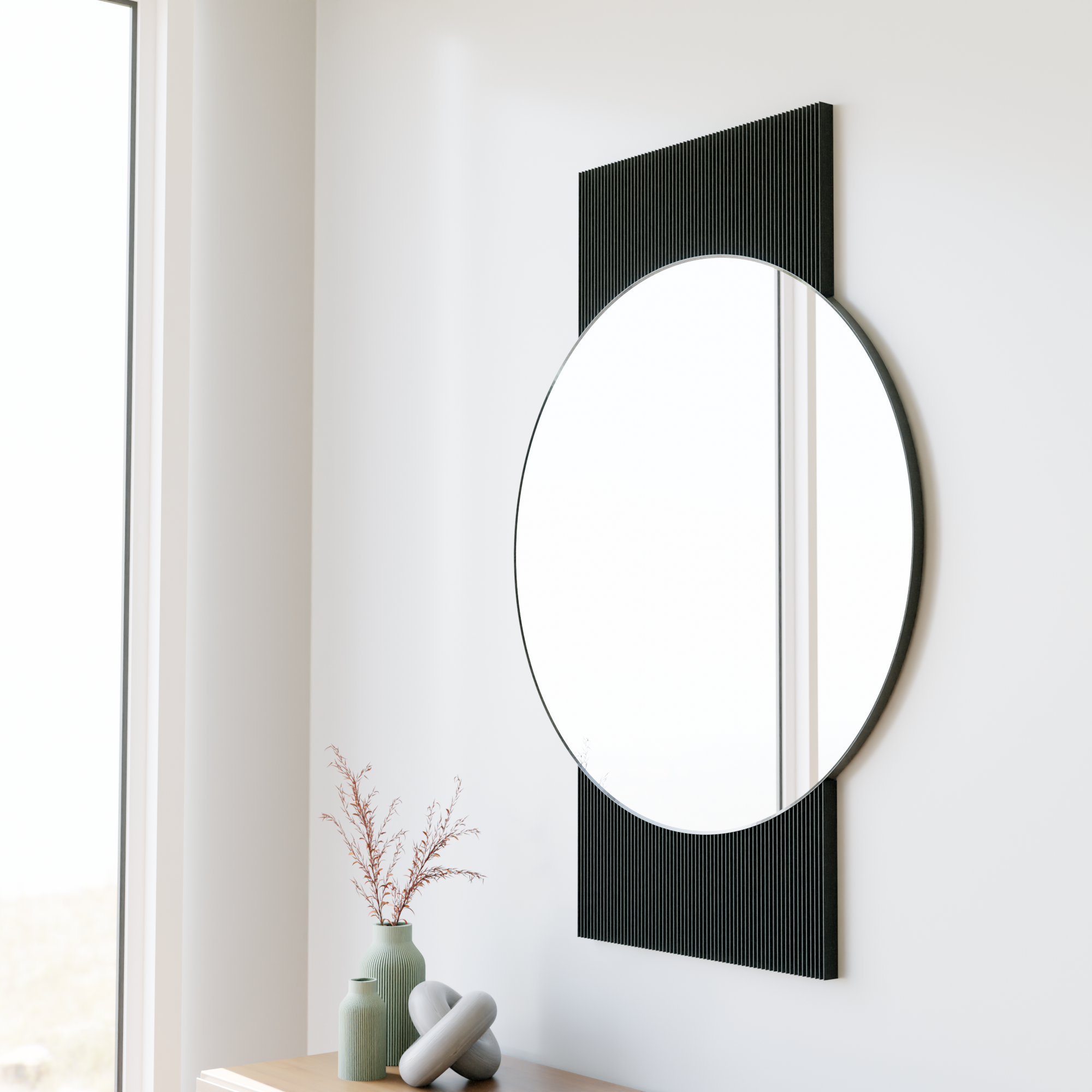 SOL Mirror: Midnight Black / 32" Mirror x 45" Tall - Decor Addict, LLC
