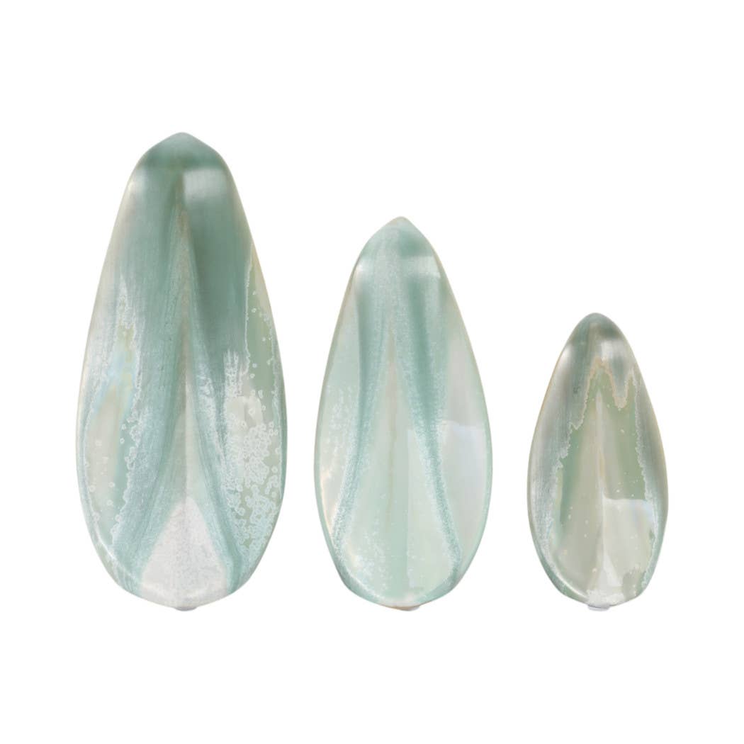 Decorative Objects Set of 3 - Blue Resin Bird, 5/7/8 in. - Decor Addict, LLC