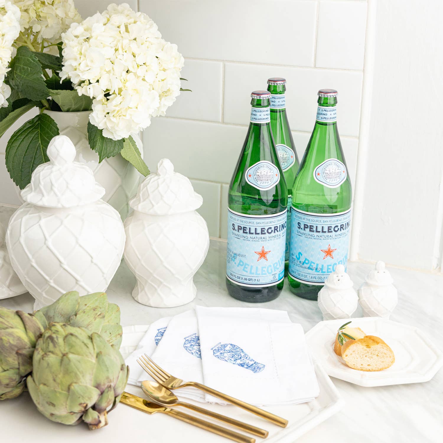 White Textured Ginger Jar - Large - Decor Addict, LLC